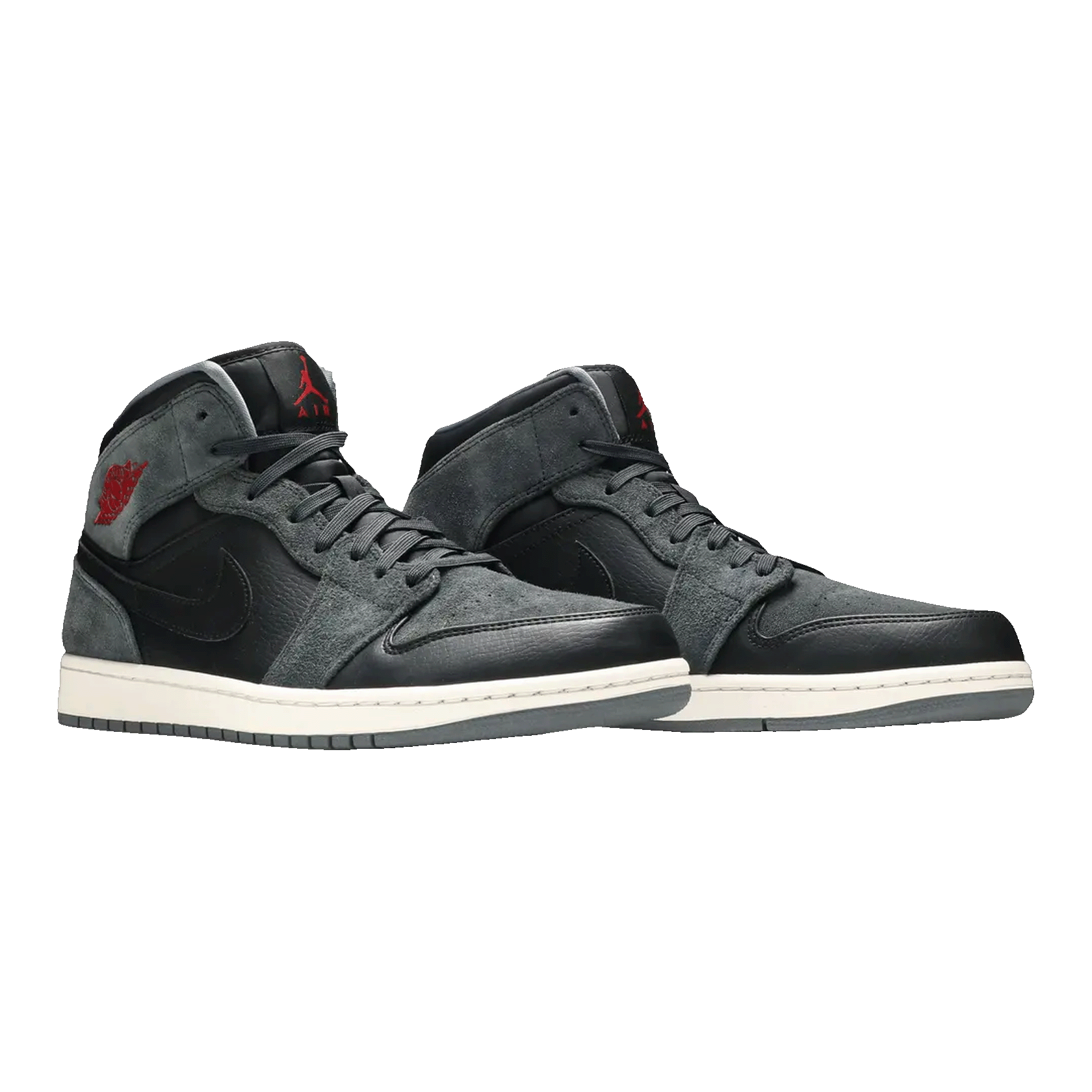 Nike Air Jordan 1 Retro Mid Black Gym Red Anthracite Side