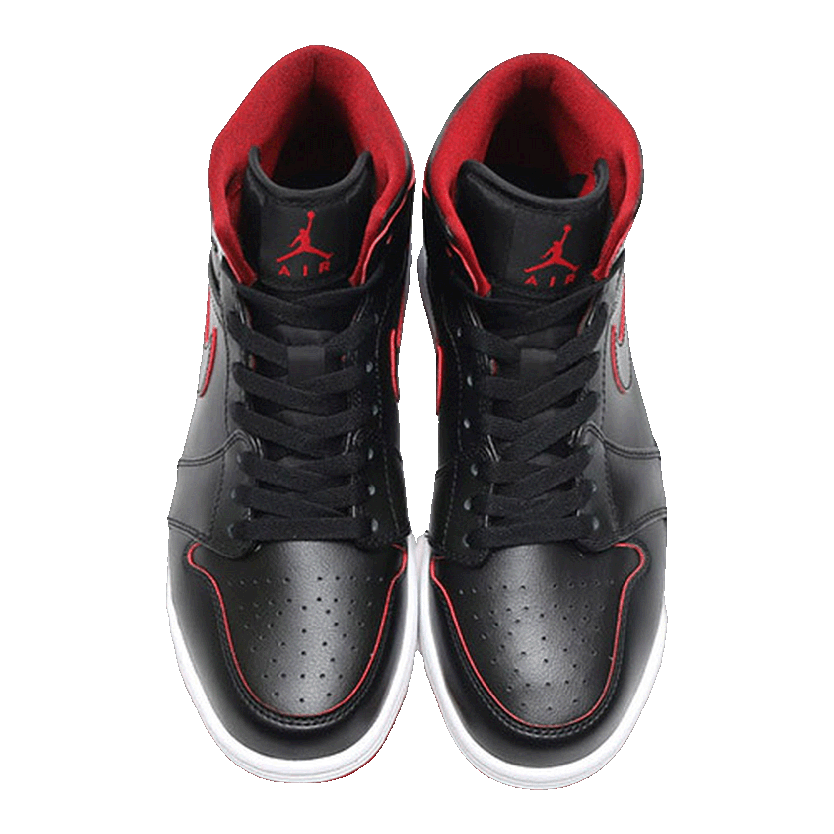 Nike Air Jordan 1 Retro Mid Black Red White Oben