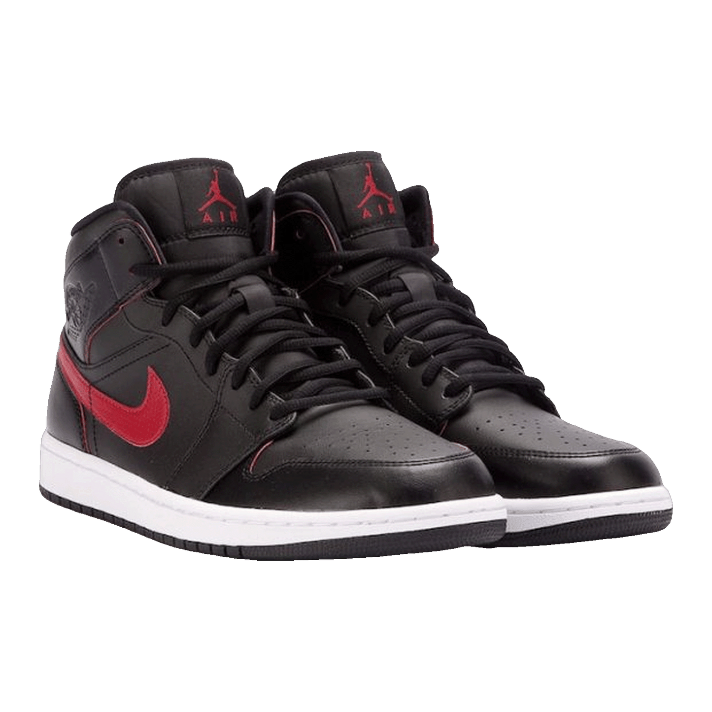 Nike Air Jordan 1 Retro Mid Black Team Red Side