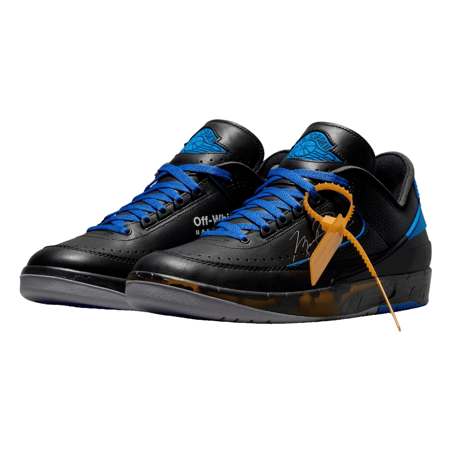 Nike Air Jordan 2 Retro Low SP Off-White Black Blue Side