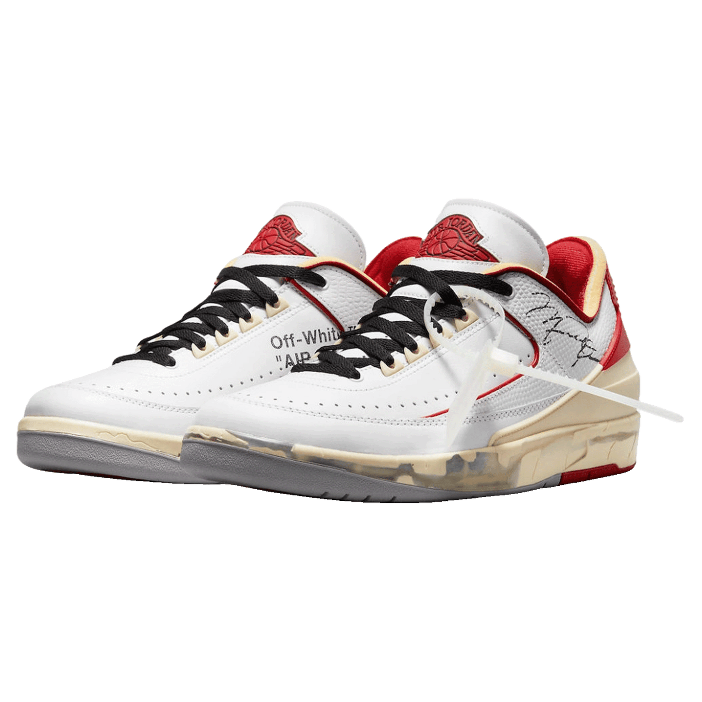 Nike Air Jordan 2 Retro Low SP Off-White White Red Side