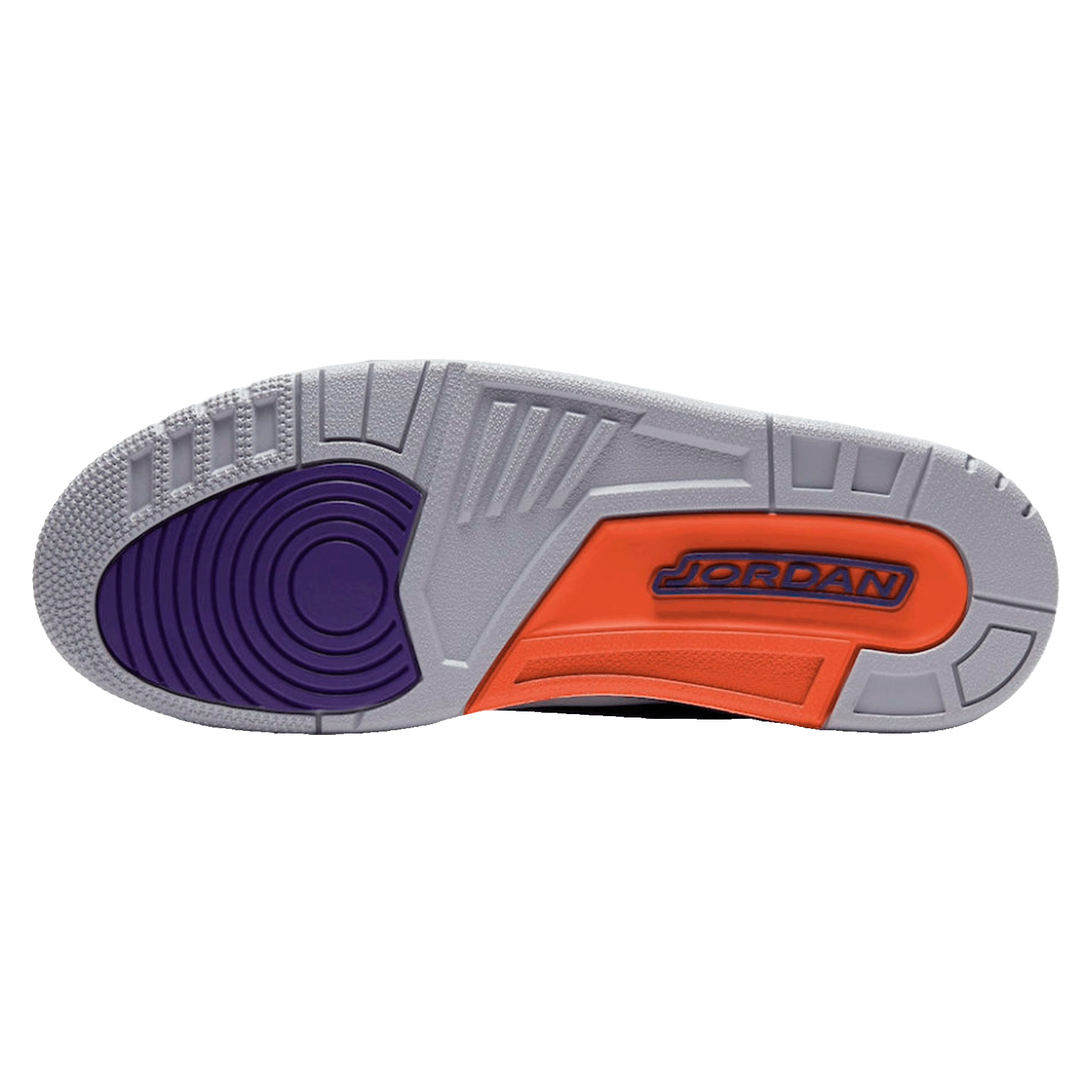 Nike Air Jordan 3 Retro Black Court Purple Sohle
