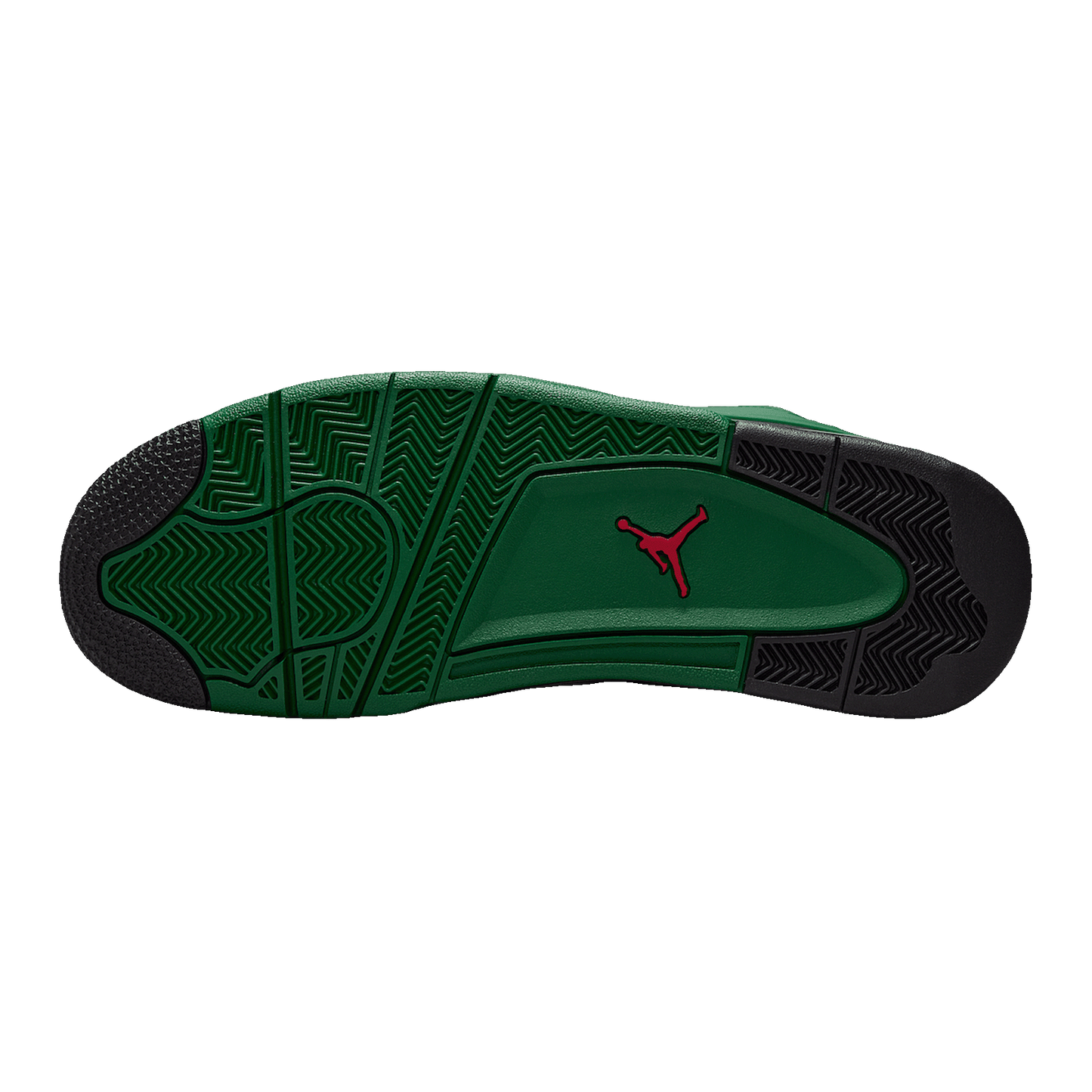 Nike Air Jordan 4 RM Black Gorge Green University Red Sohle