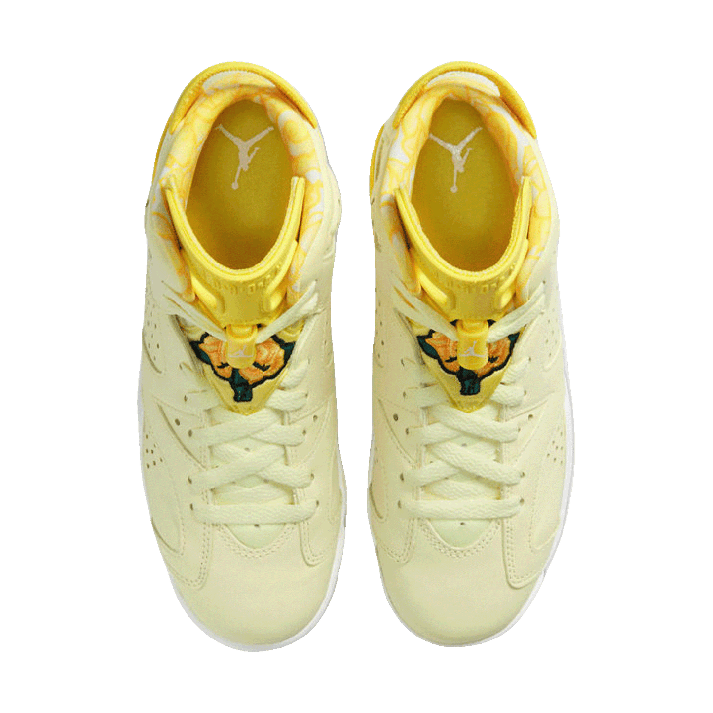 Nike Air Jordan 6 Retro Dynamic Yellow Floral (GS) Oben