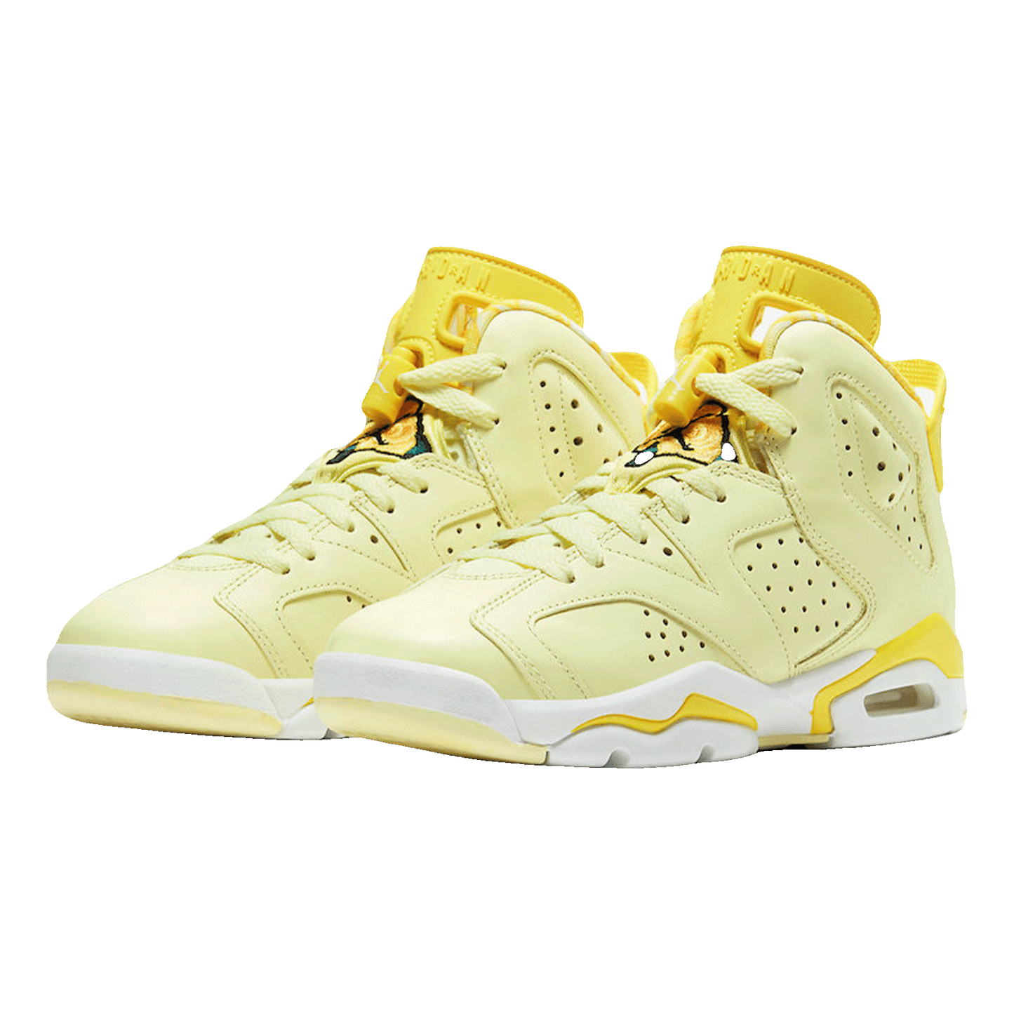 Nike Air Jordan 6 Retro Dynamic Yellow Floral (GS) Side