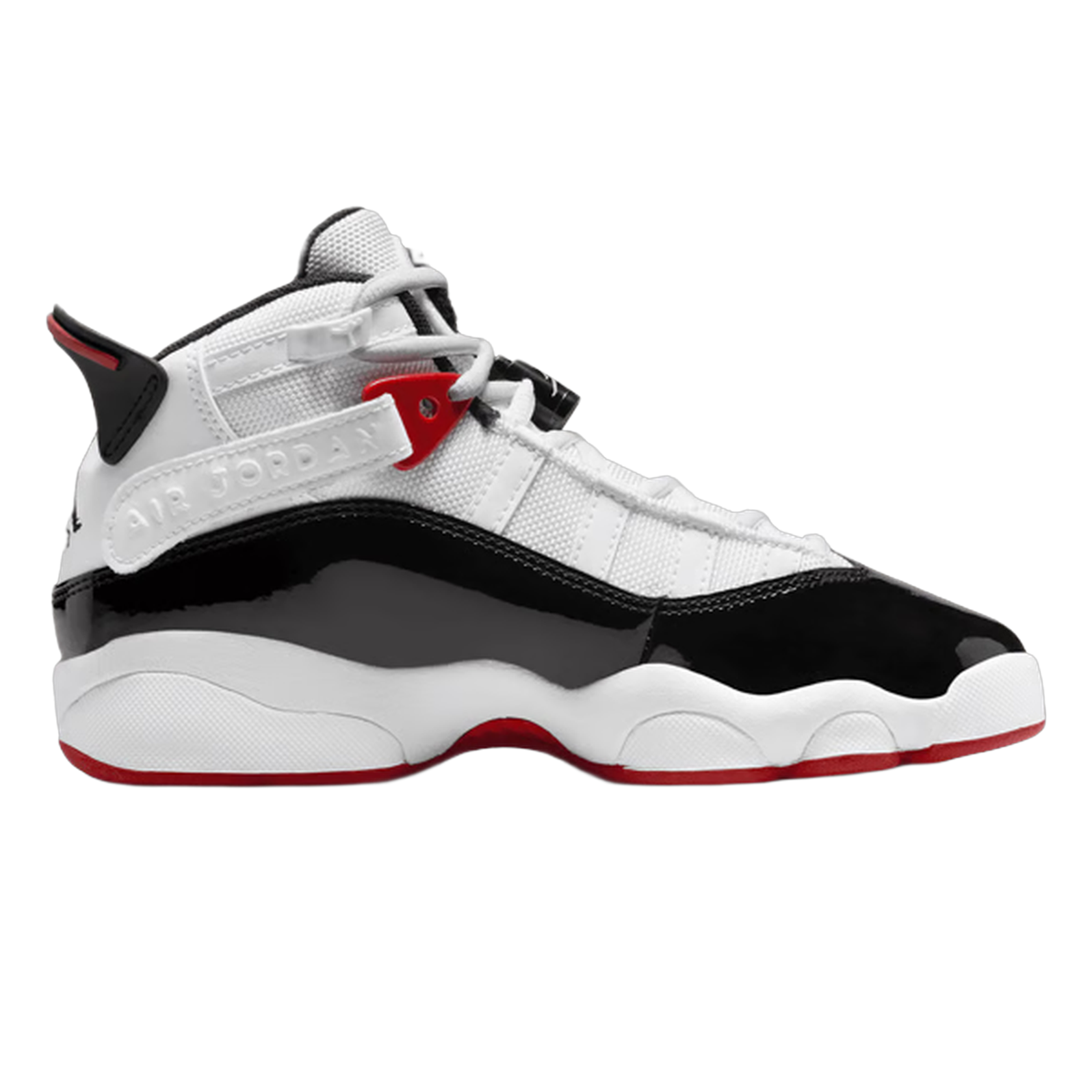 Nike Air Jordan 6 Rings White Varsity Red Black (GS) - 323419-164
