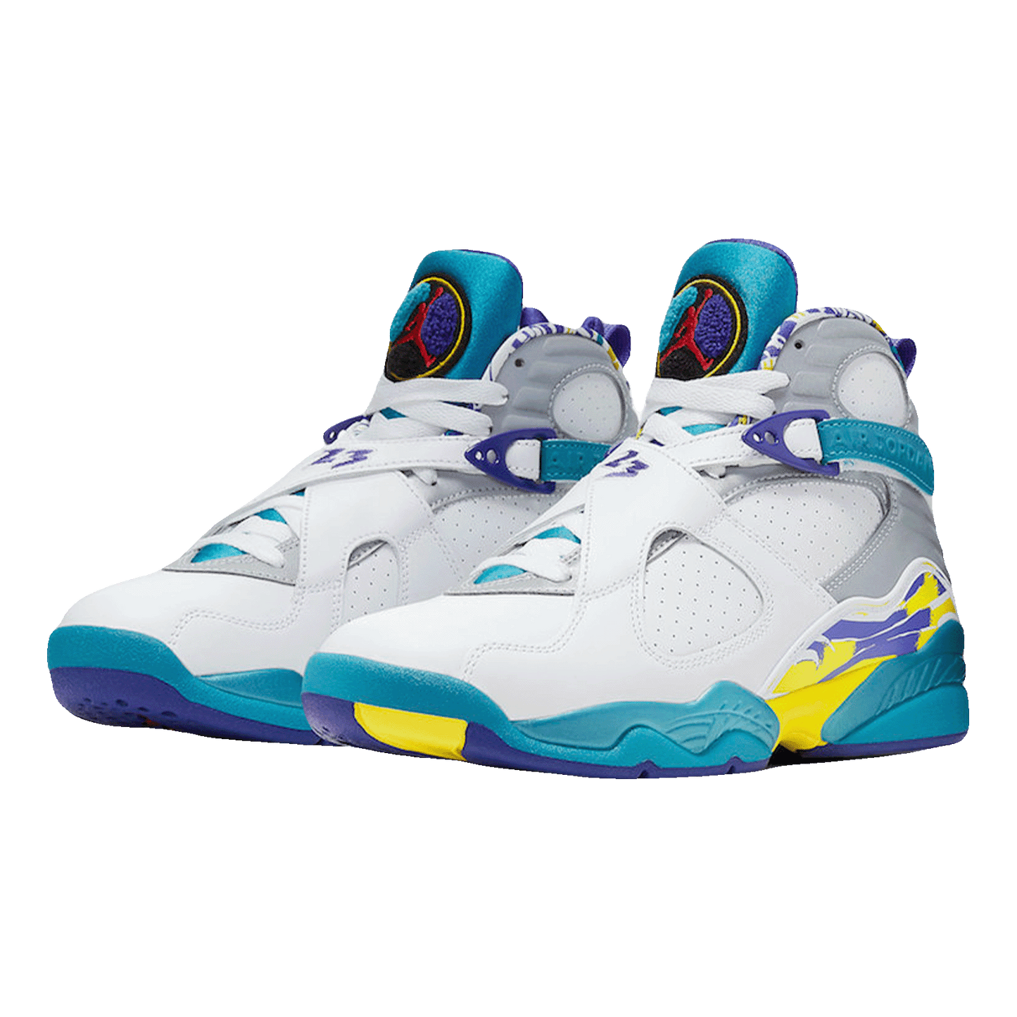 Nike Air Jordan 8 Retro White Aqua (2019) (W) Side