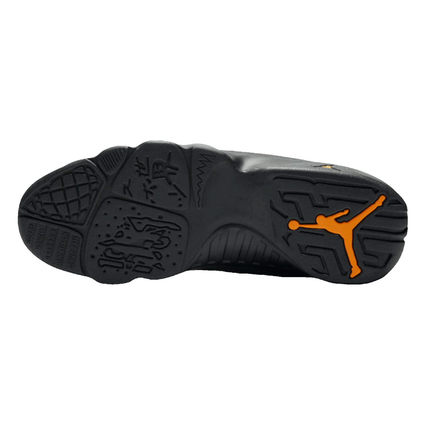 Nike Air Jordan 9 Retro Dark Charcoal University Gold Sohle