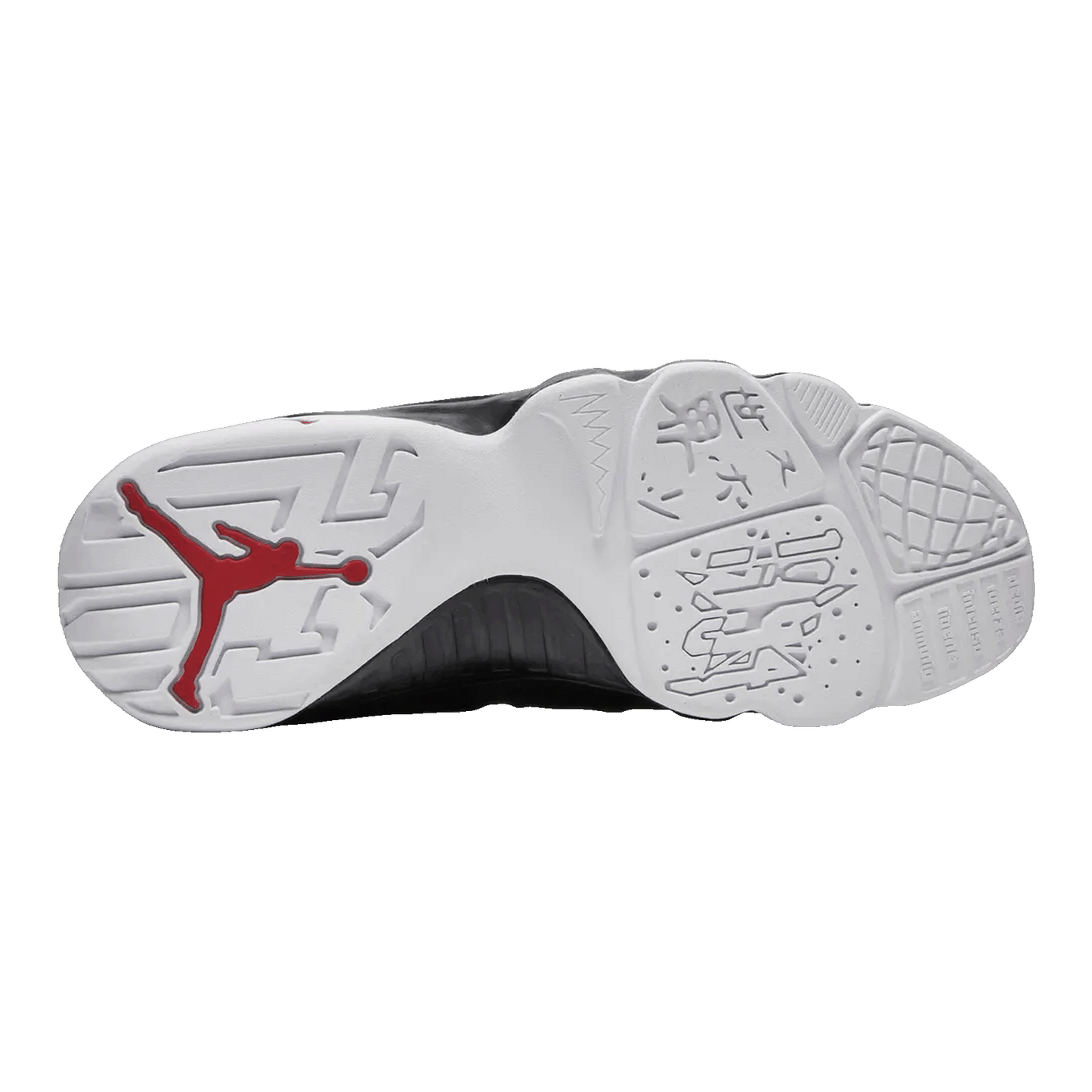 Nike Air Jordan 9 Retro White Black Red (2002) Sohle 302370-101
