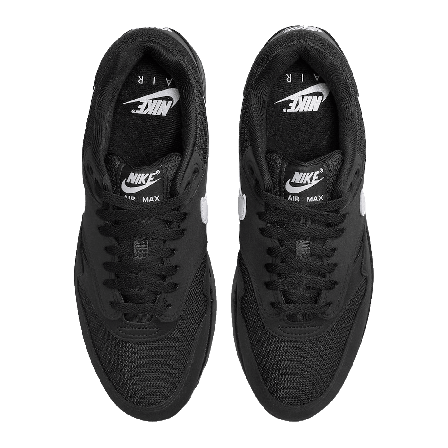 Nike Air Max 1 Black White Swoosh Oben