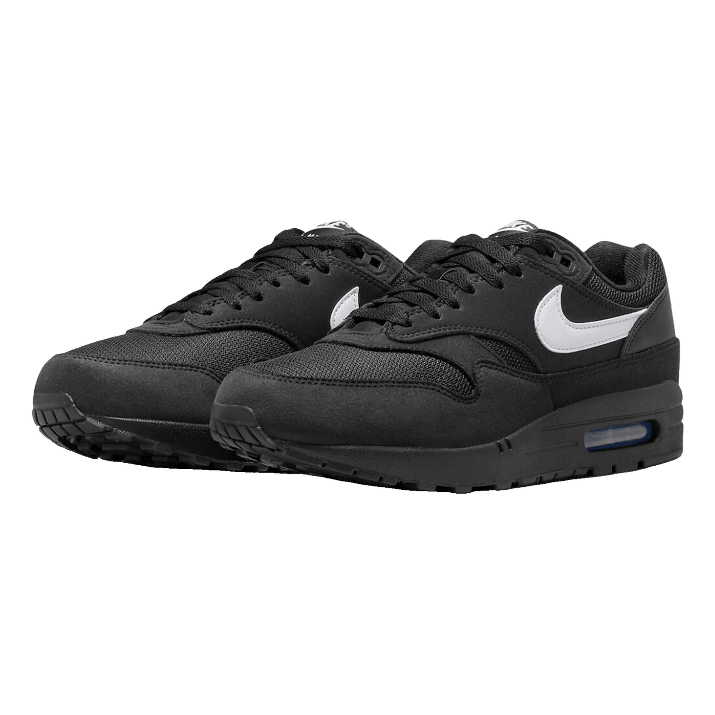 Nike Air Max 1 Black White Swoosh Side