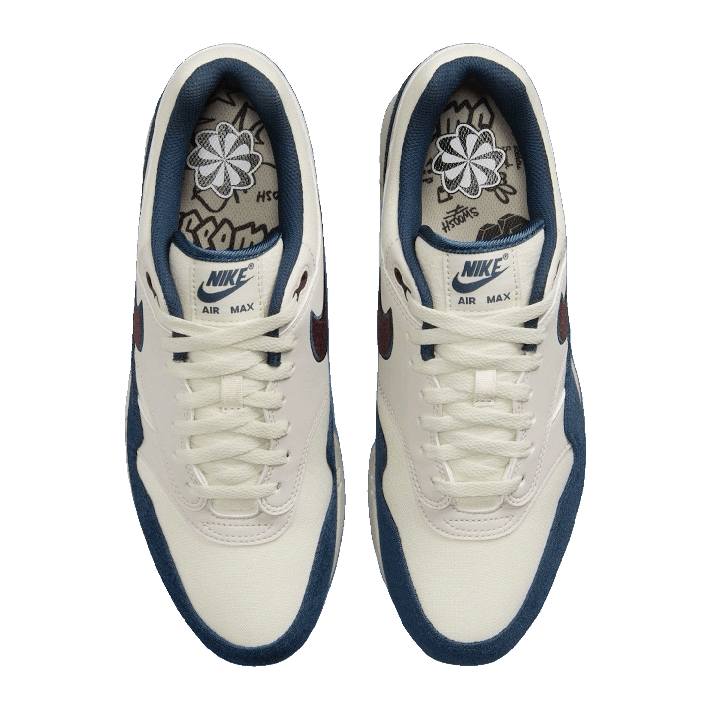 Nike Air Max 1 Coconut Milk Burgundy Crush Navy Oben