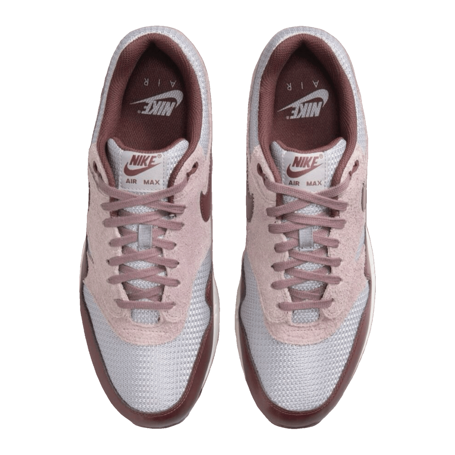 Nike Air Max 1 Essential PRM Cement Grey Burgundy Crush Oben
