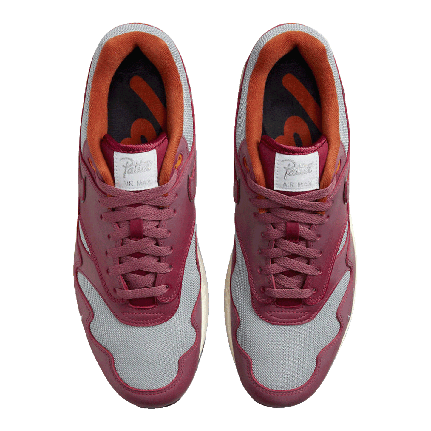 Nike Air Max 1 Patta Waves Rush Maroon (with Bracelet) Oben