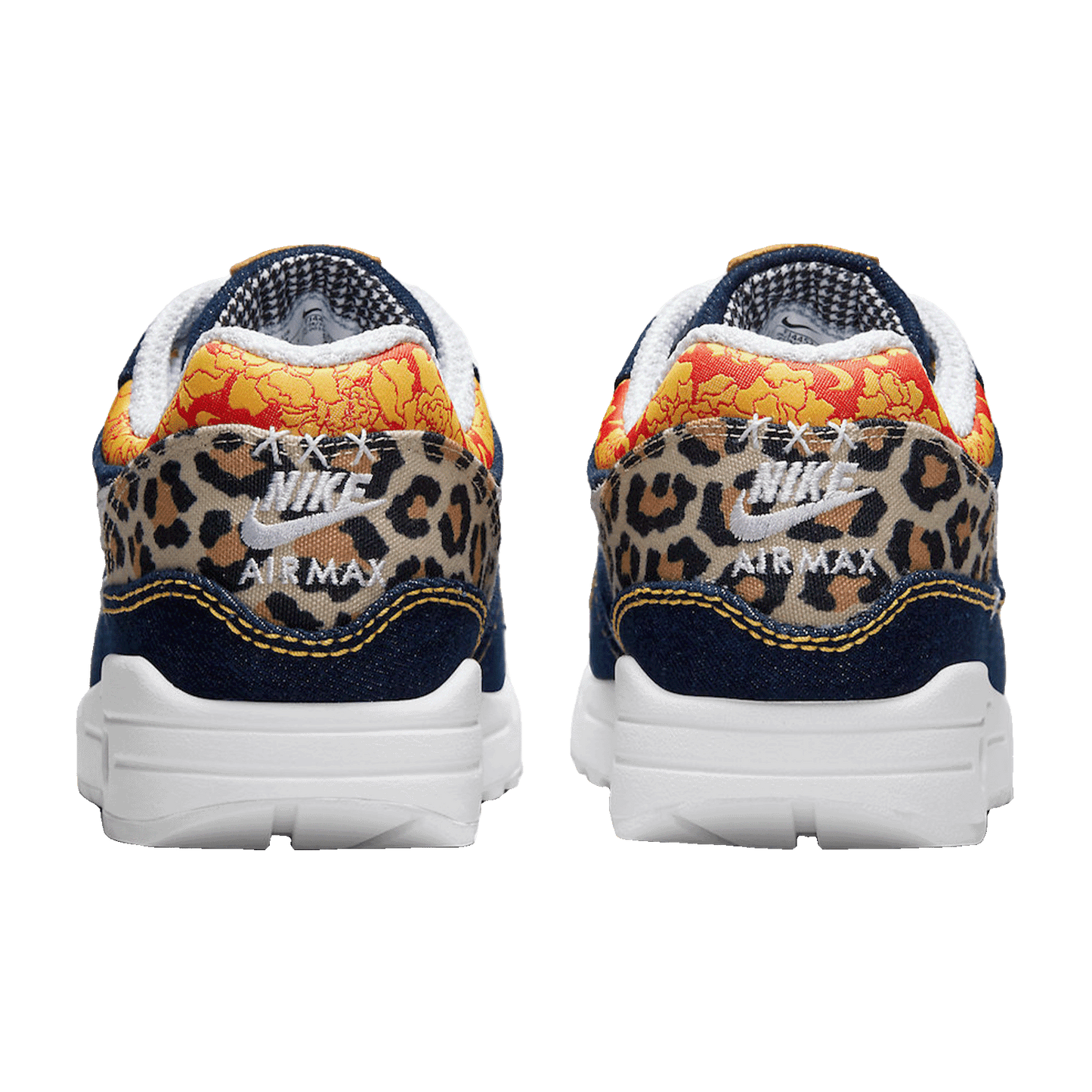 Nike Air Max 1 Premium Denim Leopard Back