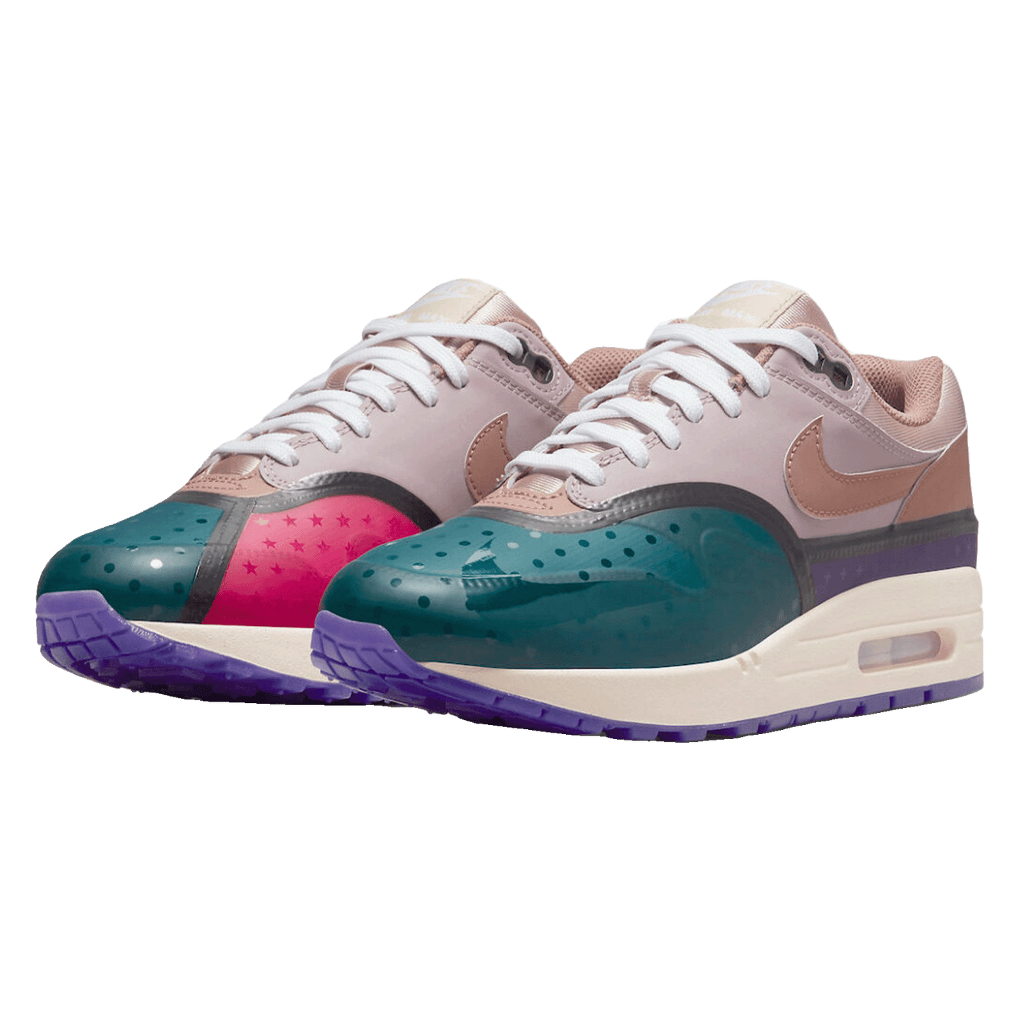 Nike Air Max 1 Premium Plum Fog Fossil Rose (W) Side