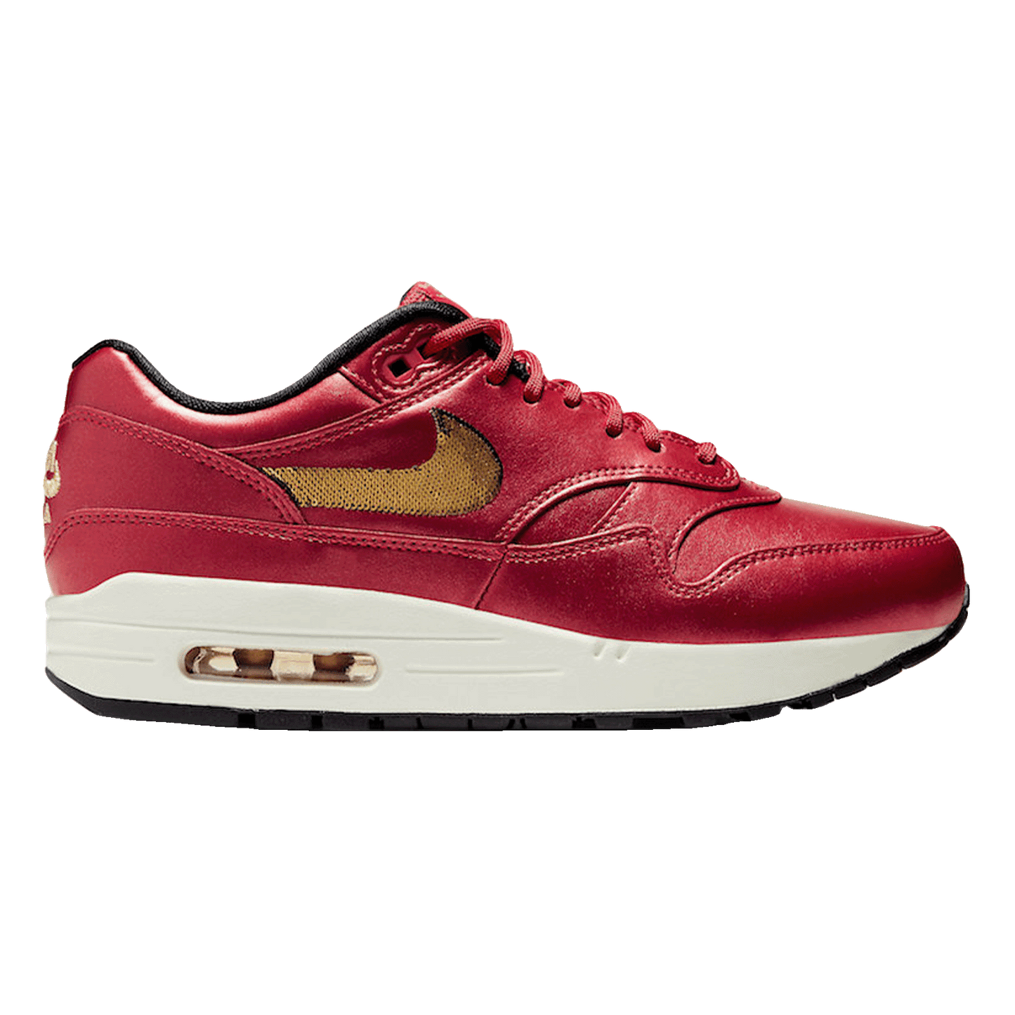 Nike Air Max 1 Red Gold Sequin (W)