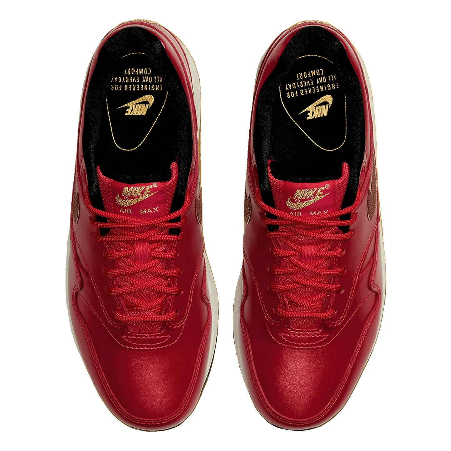 Nike Air Max 1 Red Gold Sequin (W) Oben