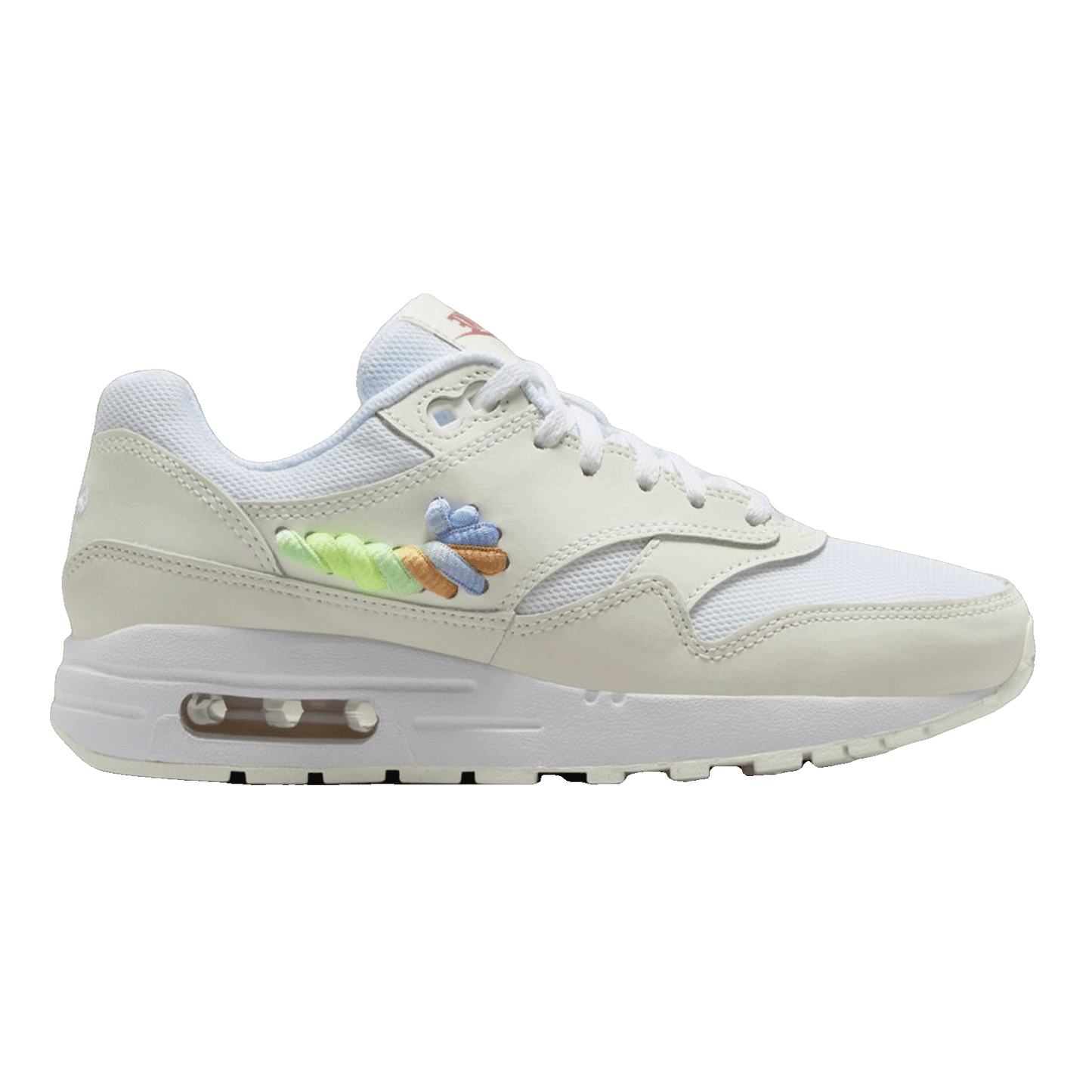 Nike Air Max 1 SE White Rainbow Lace Swoosh (GS)