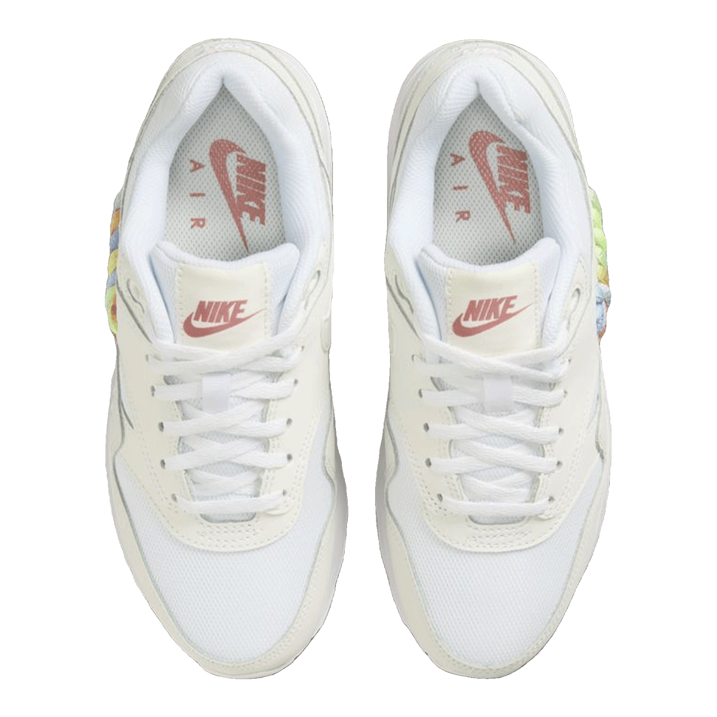 Nike Air Max 1 SE White Rainbow Lace Swoosh (GS) Oben