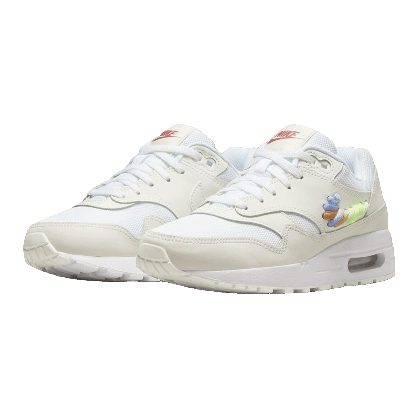 Nike Air Max 1 SE White Rainbow Lace Swoosh (GS) Side