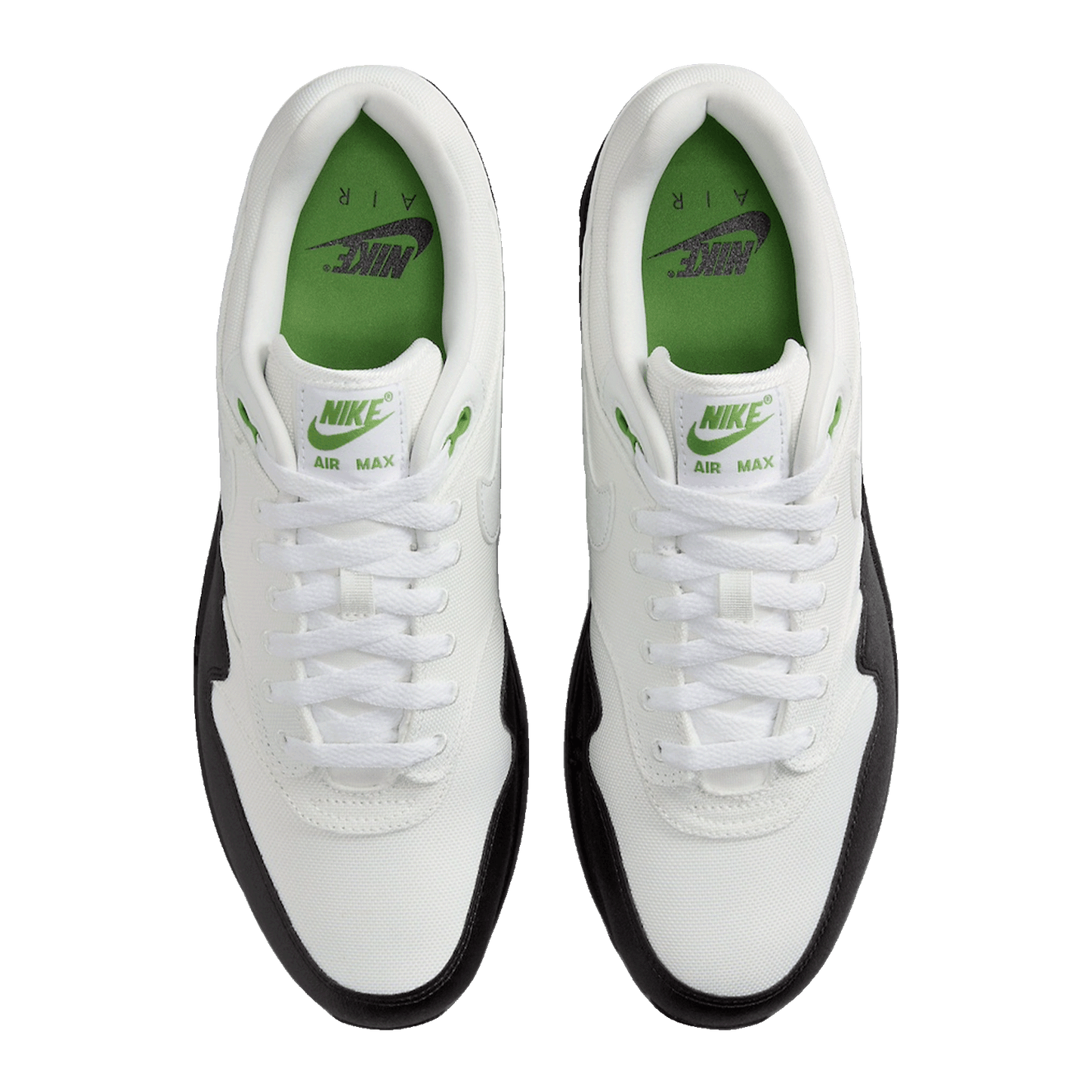 Nike Air Max 1 White Black Chlorophyll Oben