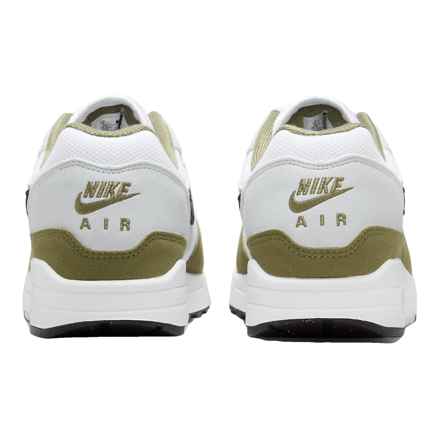 Nike Air Max 1 White Black Medium Olive Back
