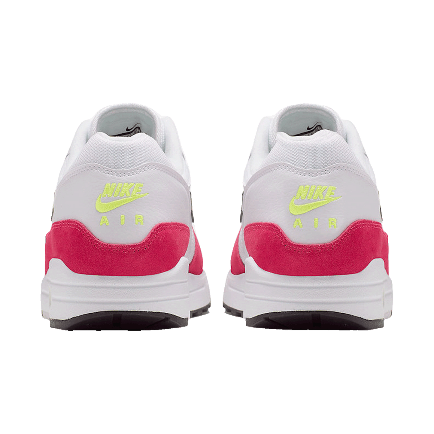 Nike Air Max 1 White Black Volt Rush Pink Back