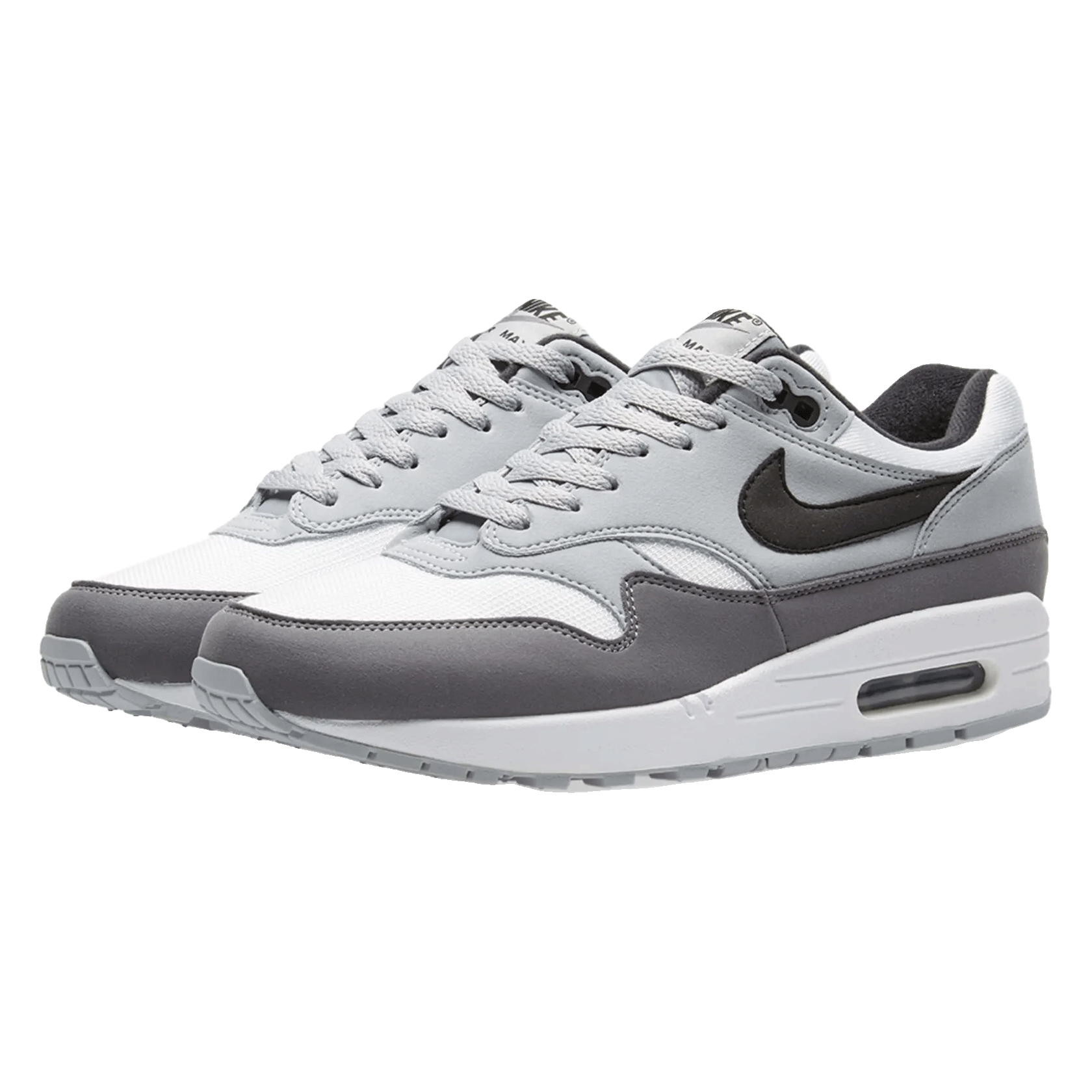 Nike Air Max 1 White Black Wolf Grey Side