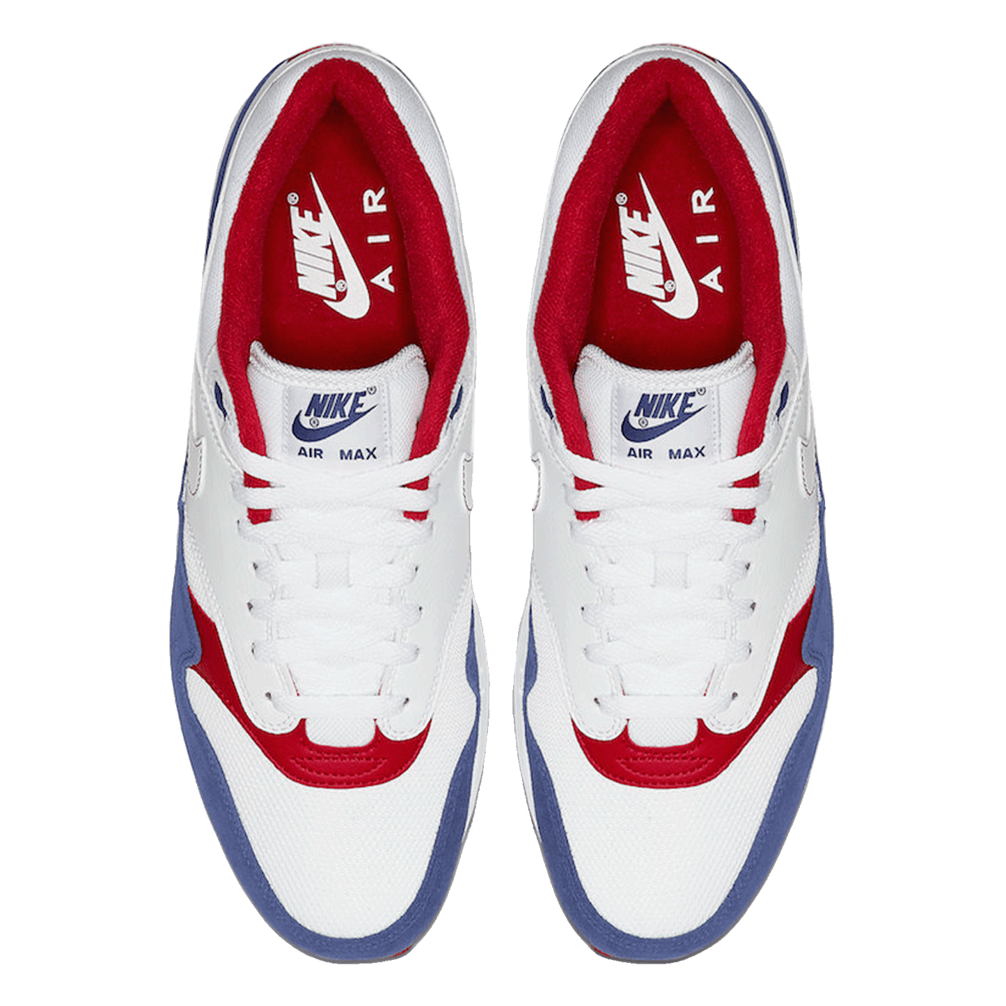 Nike Air Max 1 White Red Blue Oben
