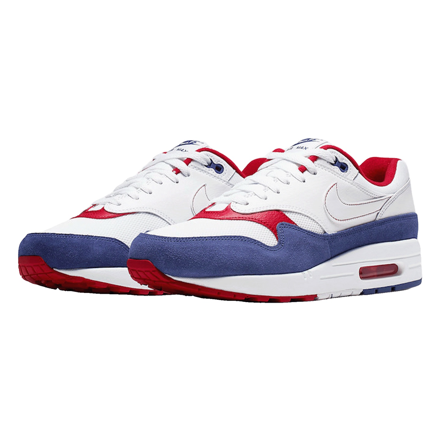 Nike Air Max 1 White Red Blue Side