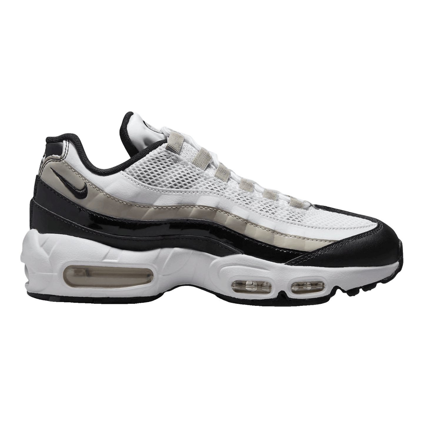 Nike Air Max 95 White Light Iron Ore Black Patent (W)