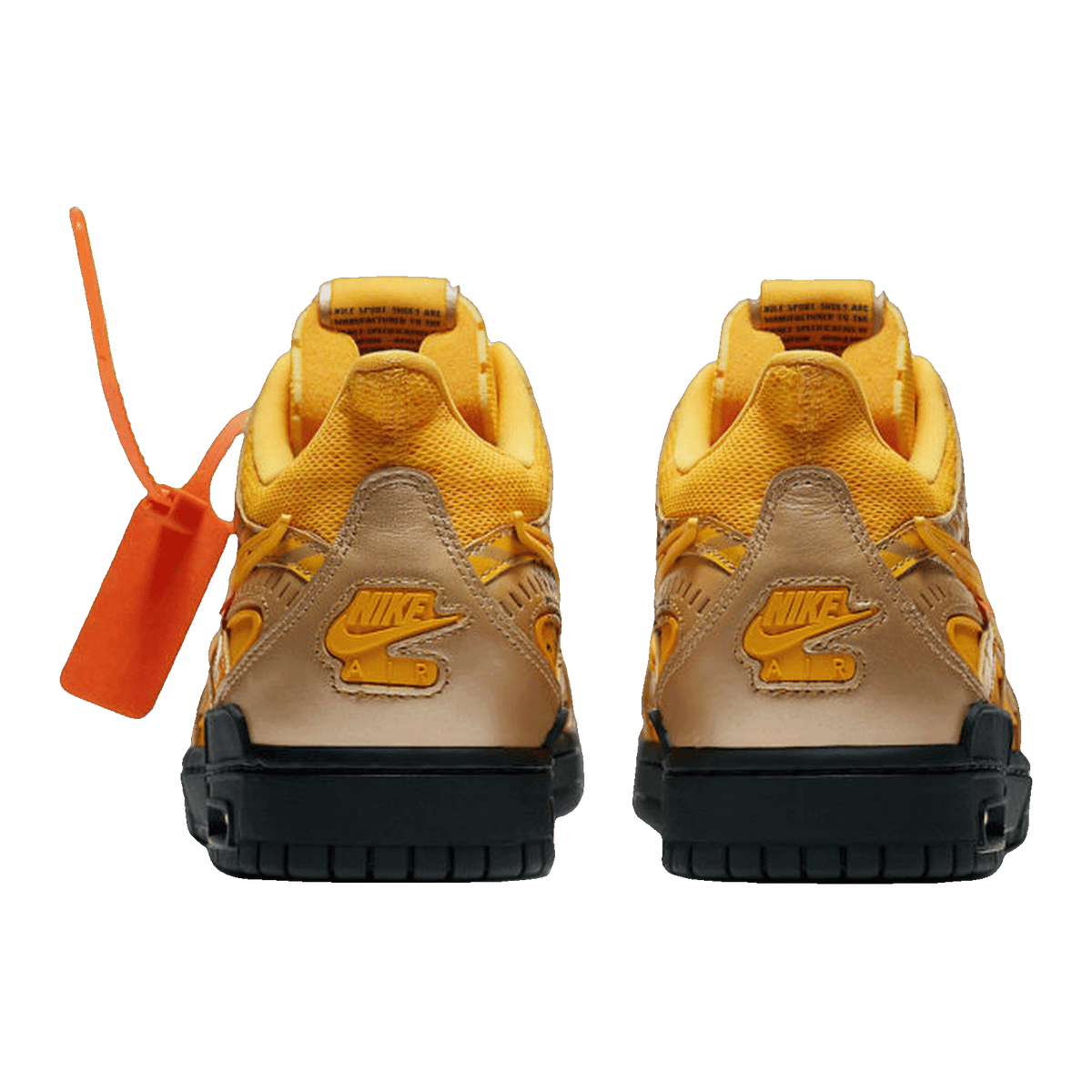Nike Air Rubber Dunk Off-White University Gold Back CU6015-700