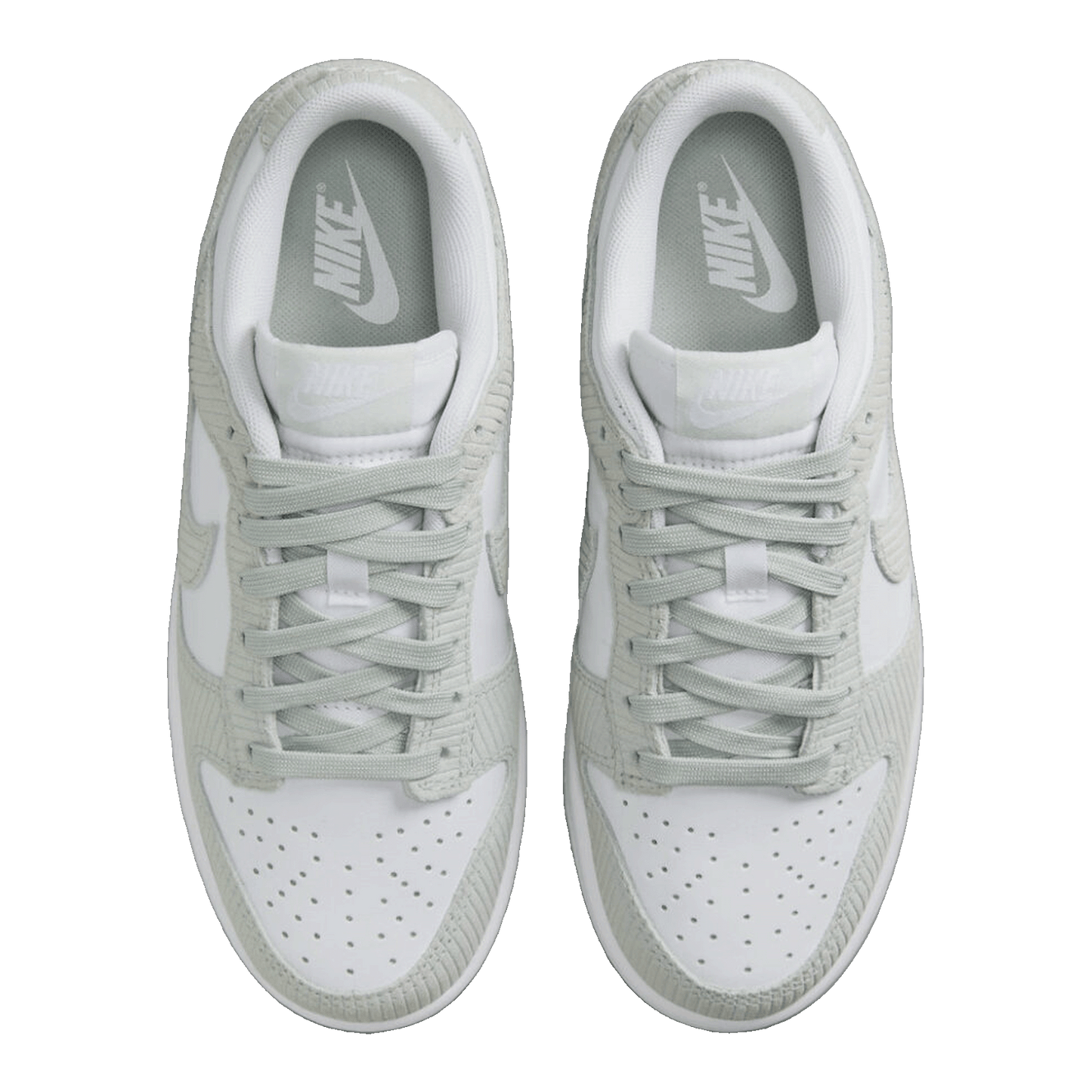 Nike Dunk Low Light Silver Corduroy (W) Oben FN7658-100