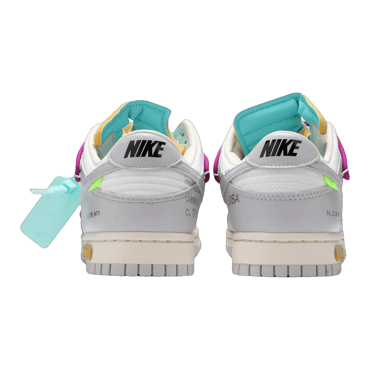Nike Dunk Low Off-White Lot 21 Back DM1602-100