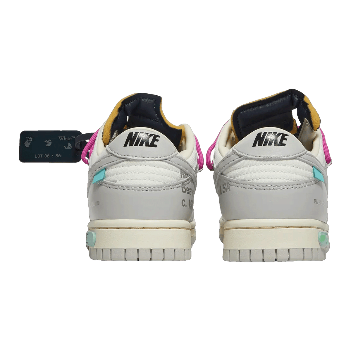 Nike Dunk Low Off-White Lot 30 Back DM1602-122