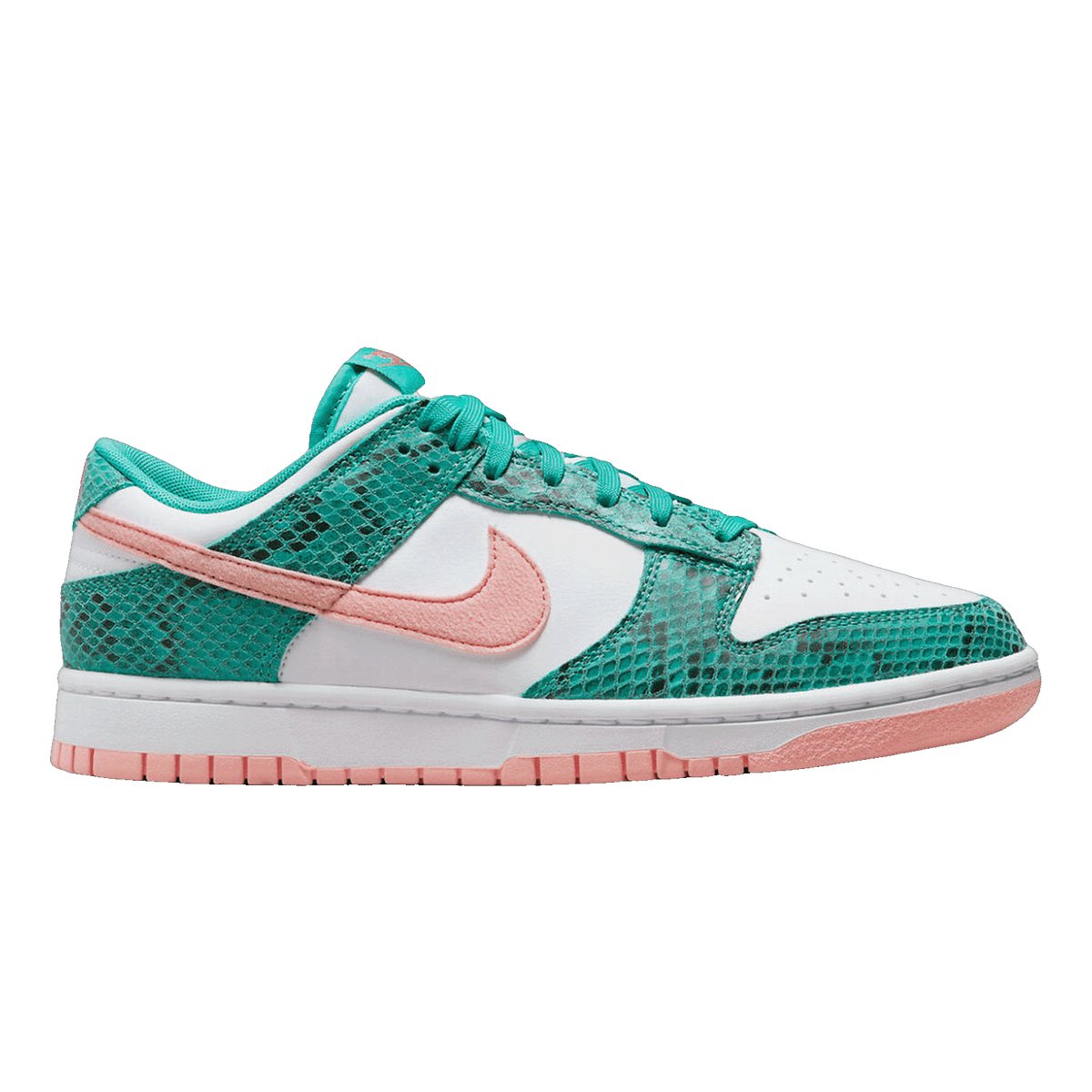 Nike Dunk Low Snakeskin Washed Teal Bleached Coral DR8577-300