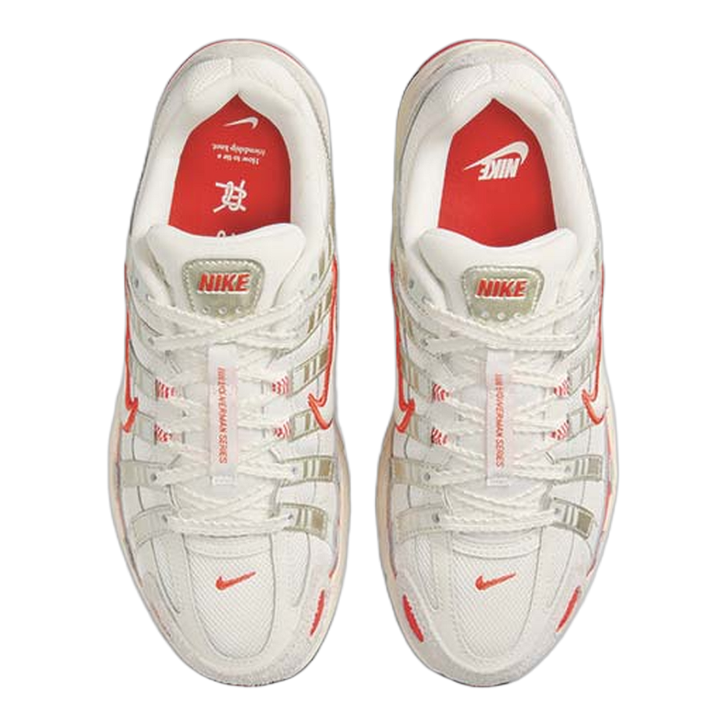 Nike P-6000 Sail Pale Ivory Light Bone Picante Red (W) Oben HV5230-133