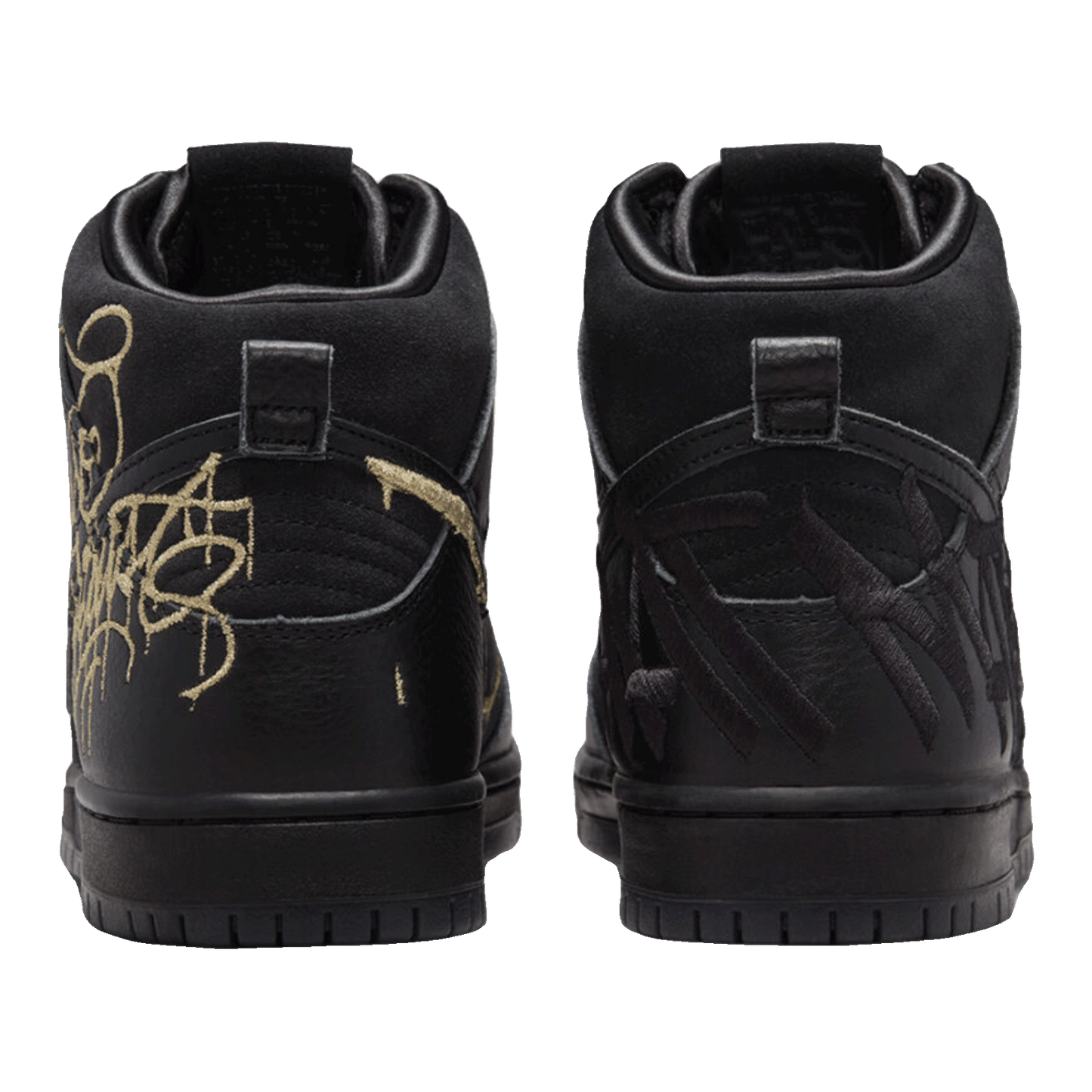 Nike SB Dunk High FAUST Black Gold Back
