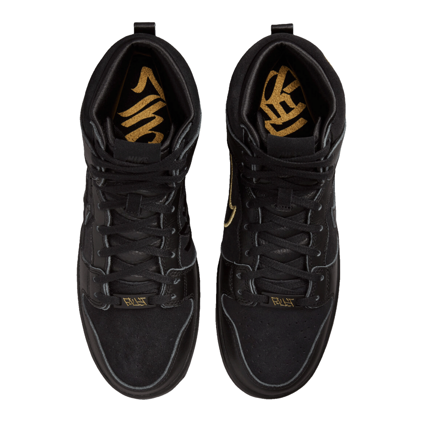 Nike SB Dunk High FAUST Black Gold Oben