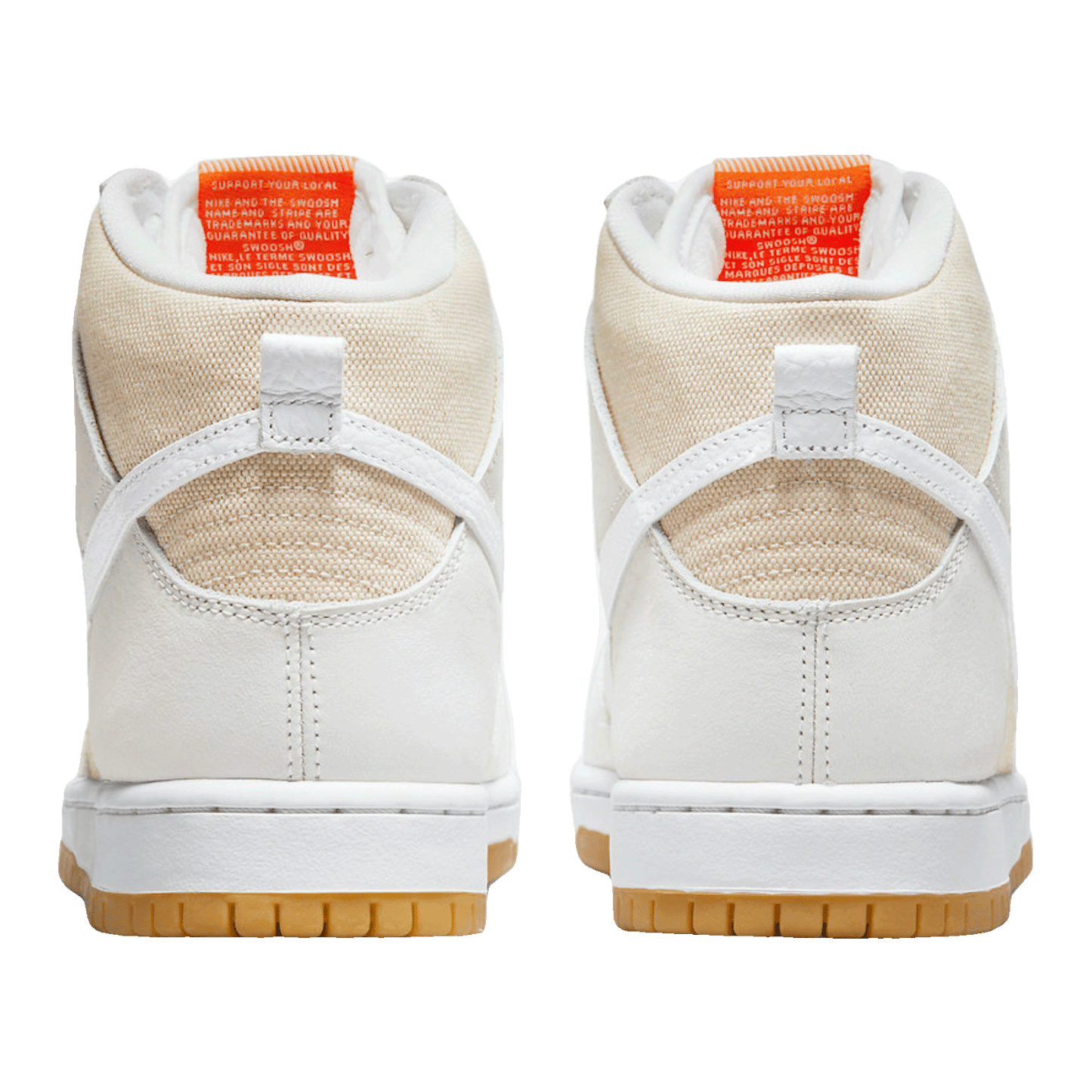 Nike SB Dunk High Pro ISO Orange Label Unbleached Natural Back