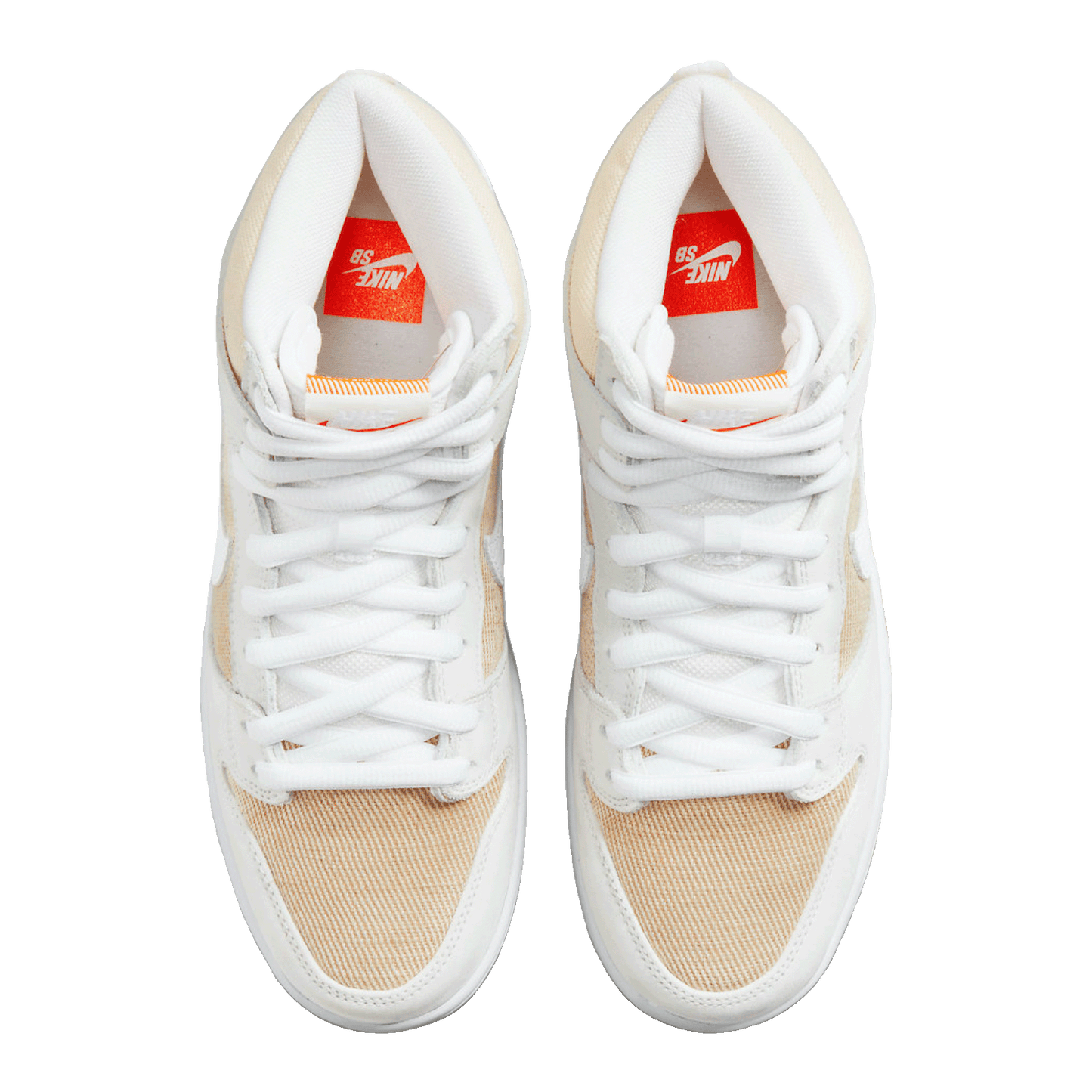 Nike SB Dunk High Pro ISO Orange Label Unbleached Natural Oben