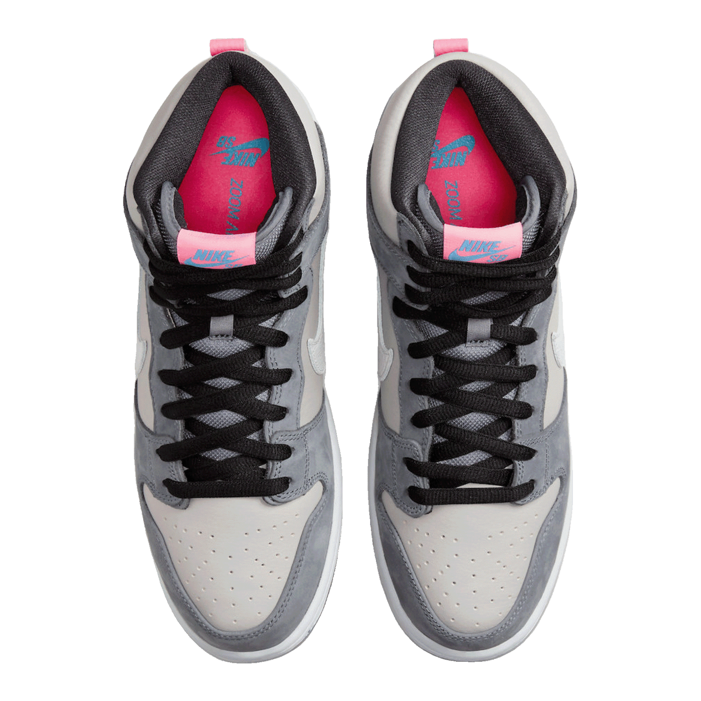 Nike SB Dunk High Pro Medium Grey Pink Oben