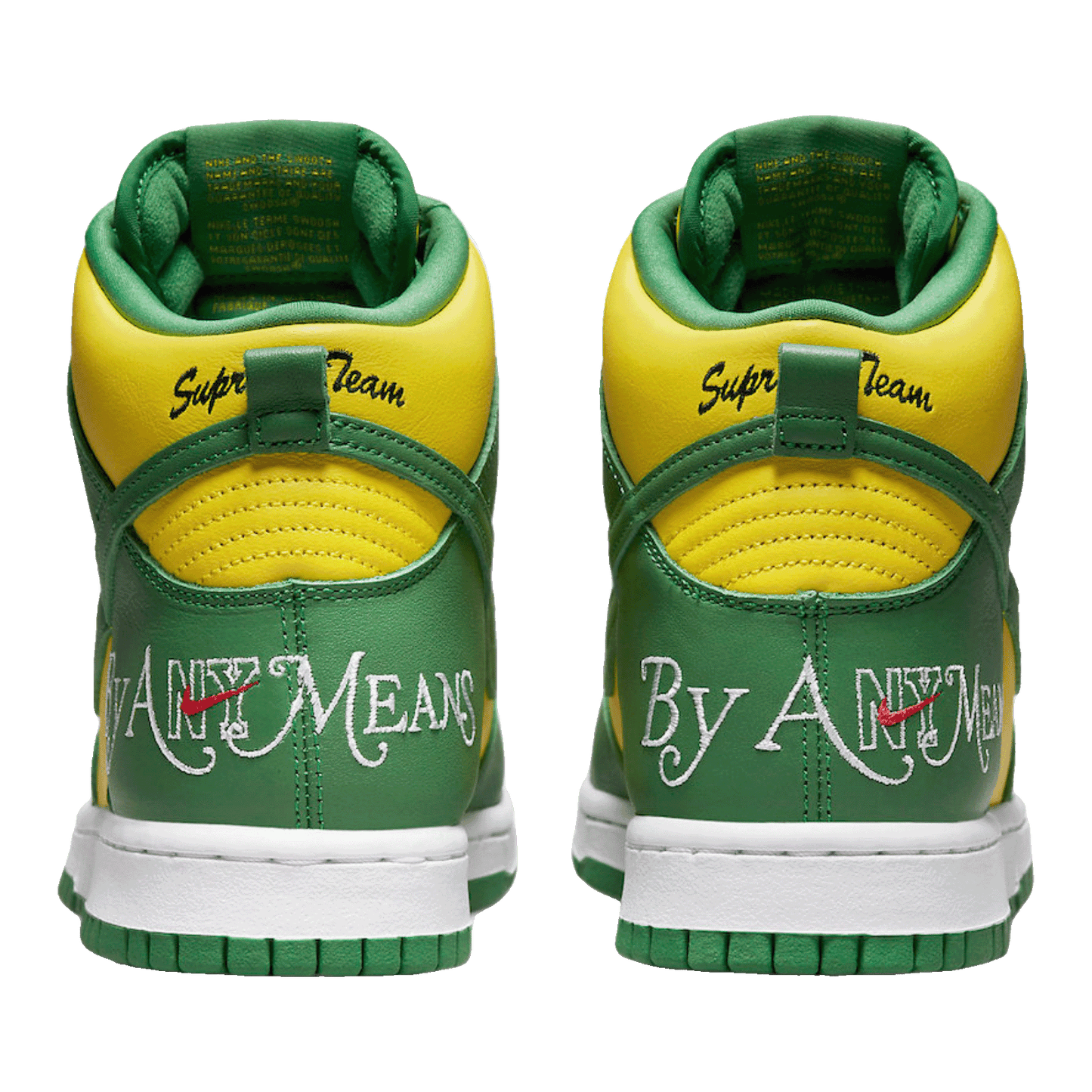 Nike SB Dunk High Supreme By Any Means Brazil Back