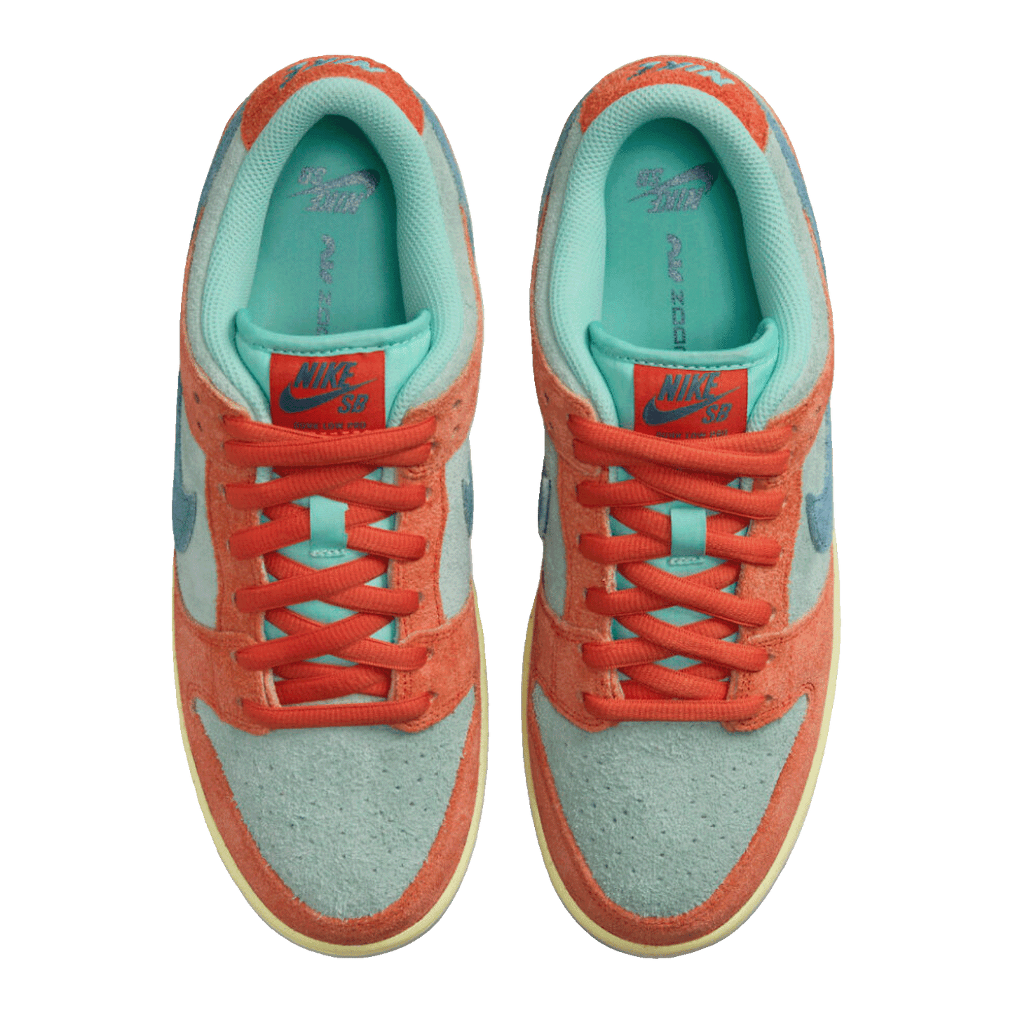 Nike SB Dunk Low Orange Emerald Rise Oben