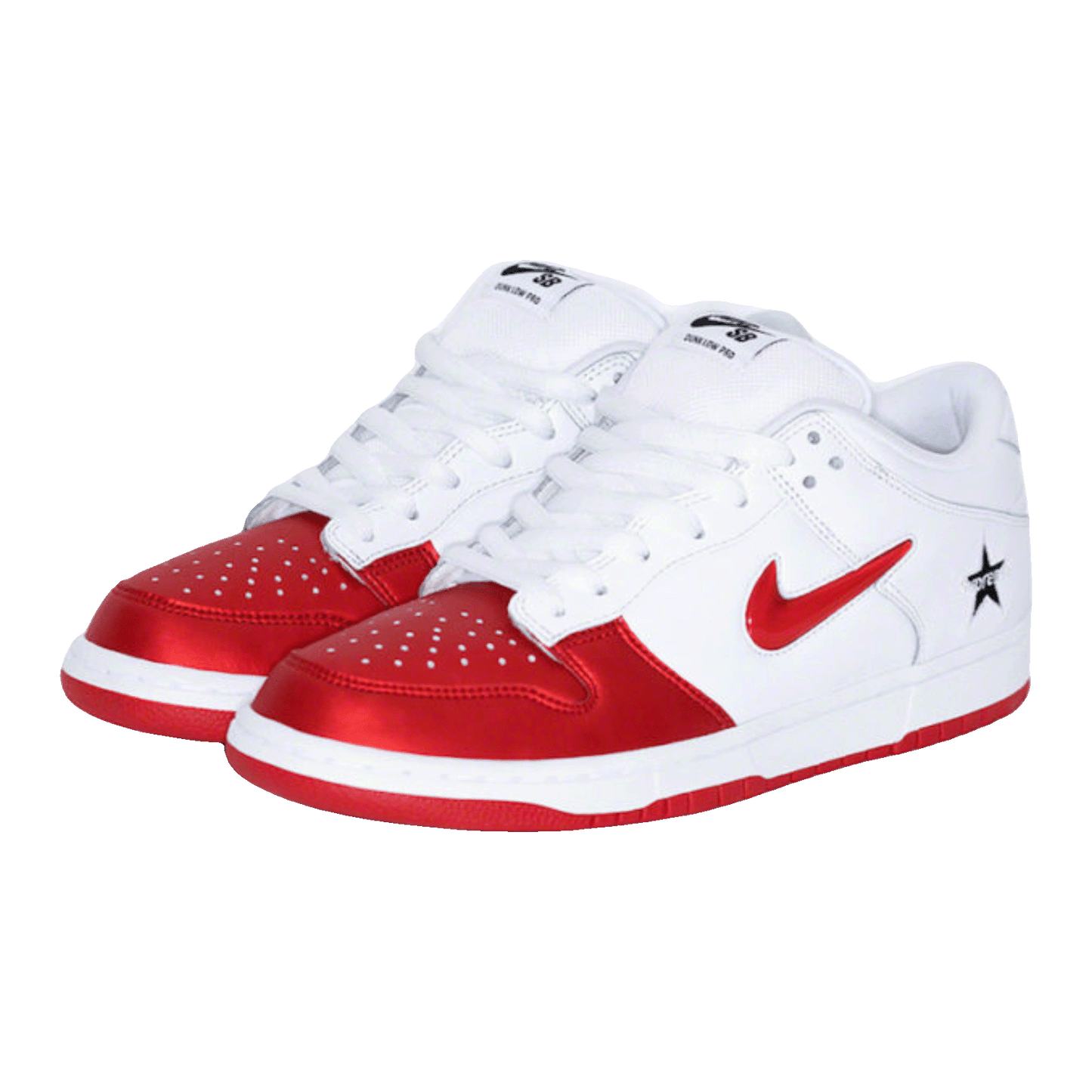 Nike SB Dunk Low Supreme Jewel Swoosh Red Side