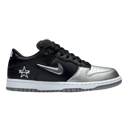Nike SB Dunk Low Supreme Jewel Swoosh Silver
