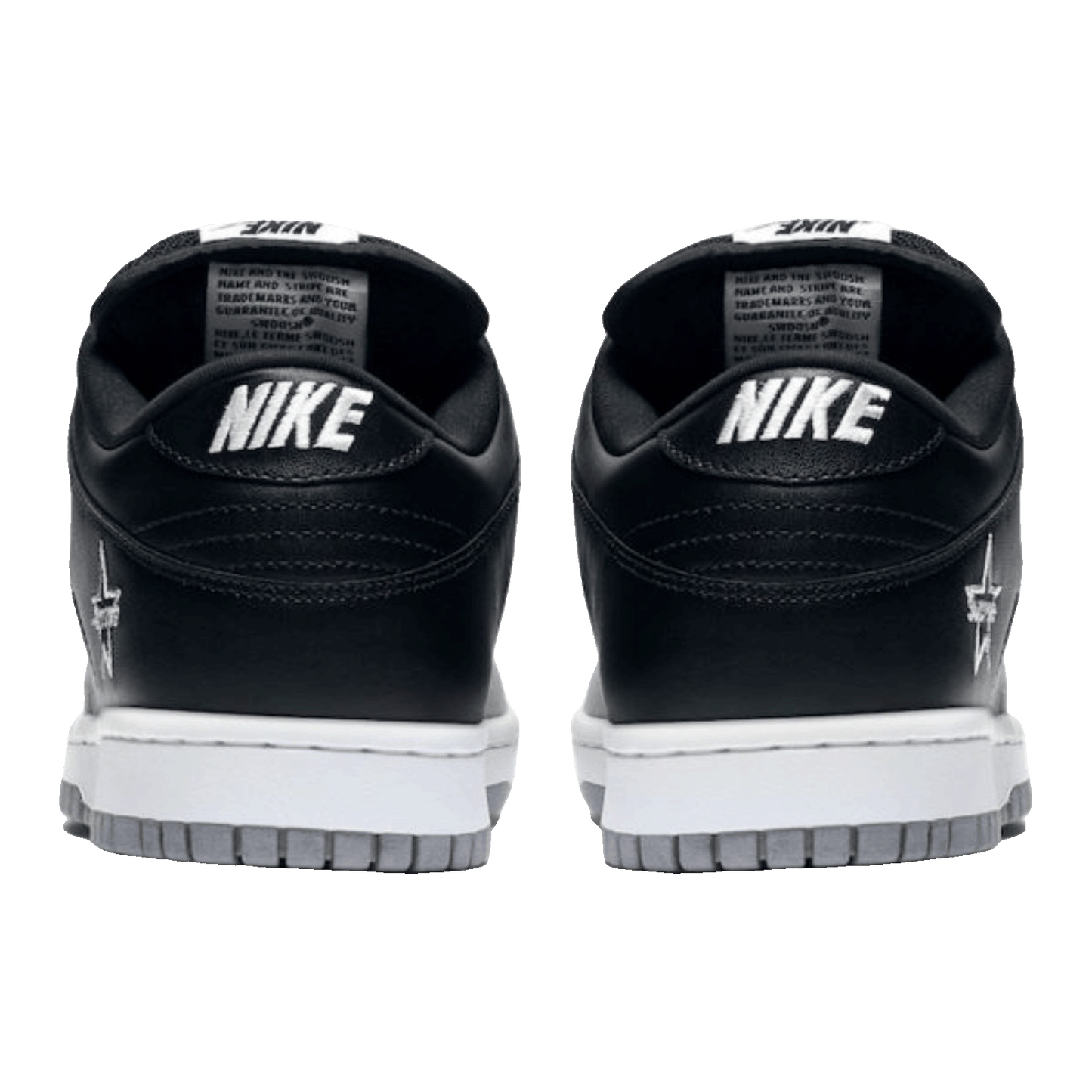 Nike SB Dunk Low Supreme Jewel Swoosh Silver Back