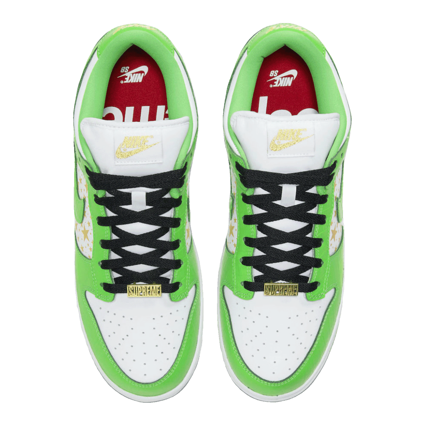 Nike SB Dunk Low Supreme Stars Mean Green (2021) Oben