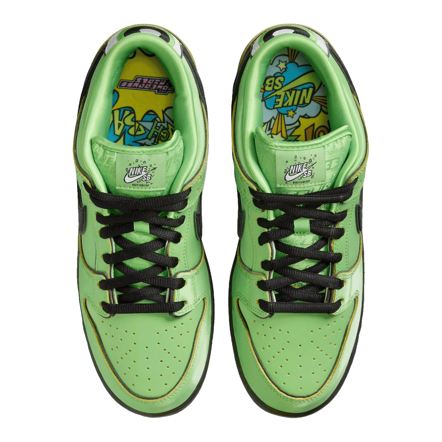 Nike SB Dunk Low The Powerpuff Girls Buttercup Oben